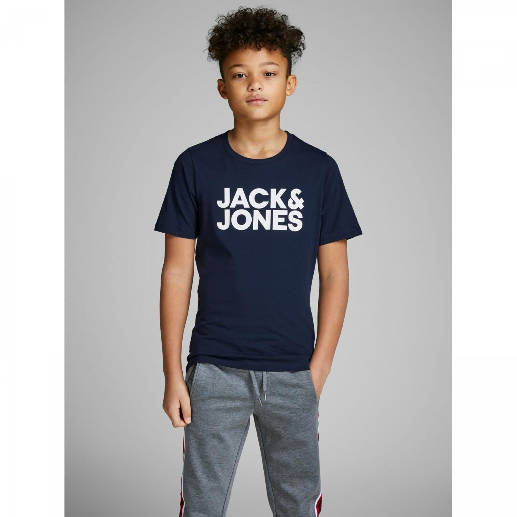 T-shirt per bambini girocollo Jack & Jones ecorp logo