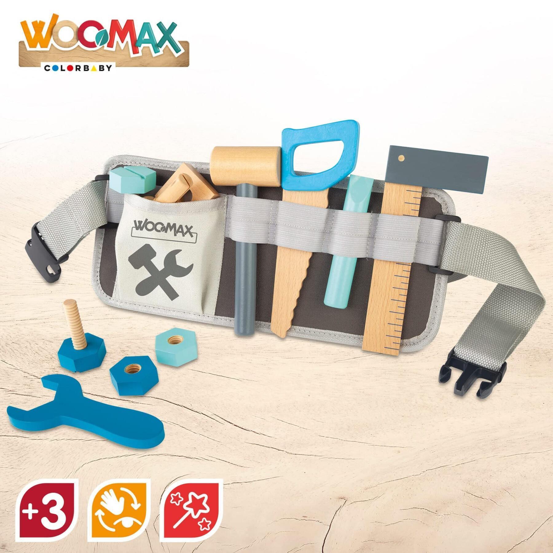 Set di 12 pezzi di cintura porta attrezzi in legno per costruzioni Woomax Eco