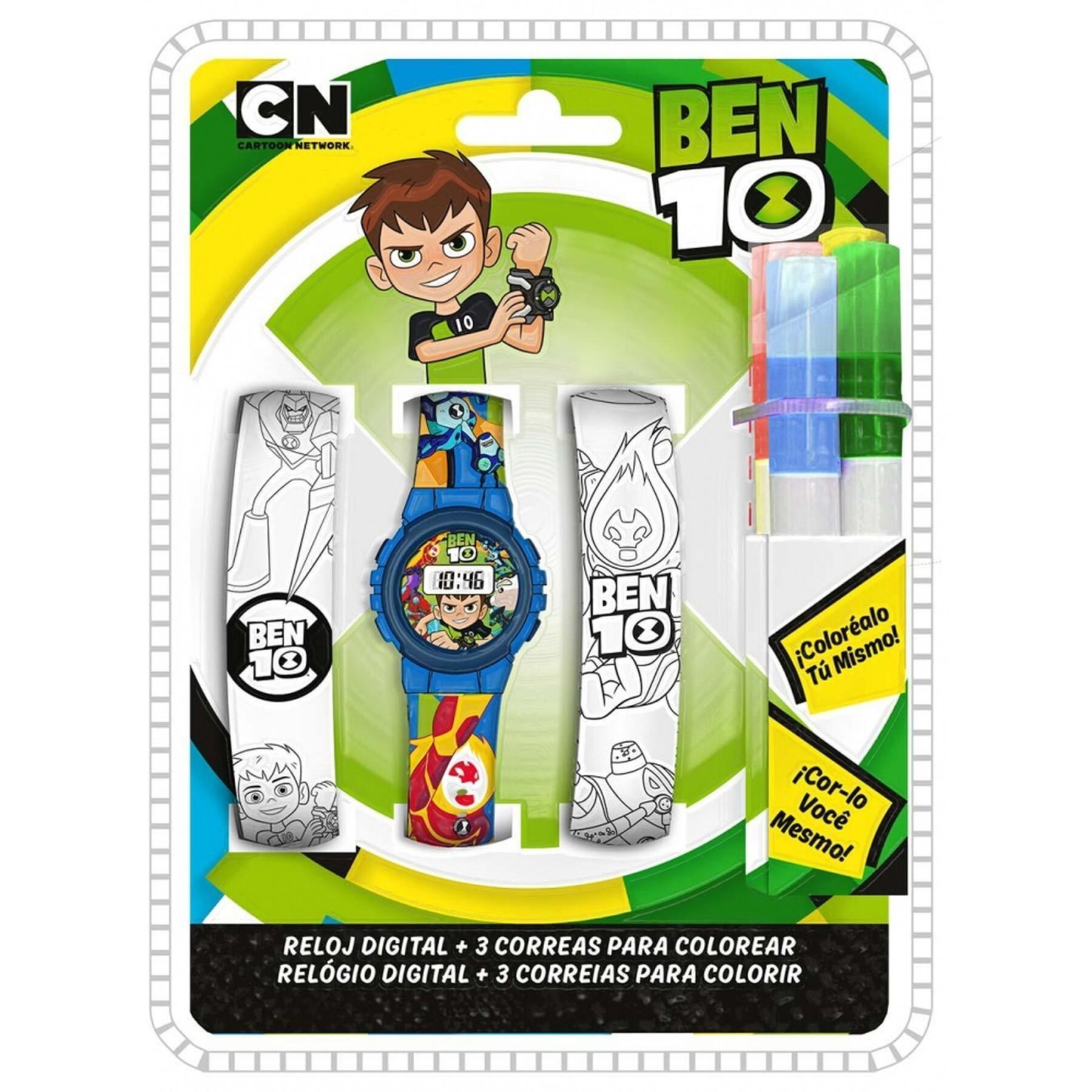Orologio digitale con braccialetti da colorare per bambini cartoon network Ben 10