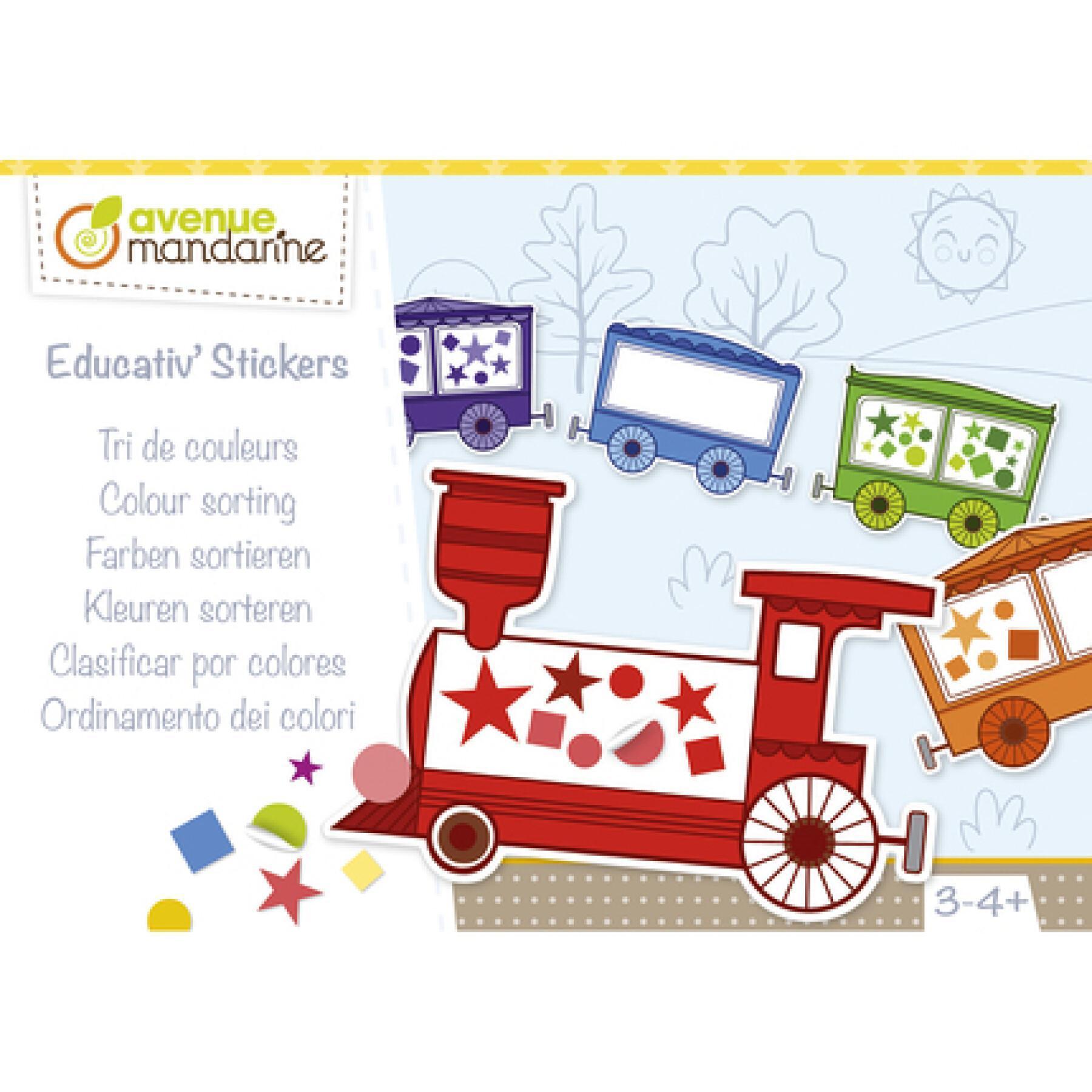 Scatola creativa - adesivi educativi per l'ordinamento dei colori Avenue Mandarine