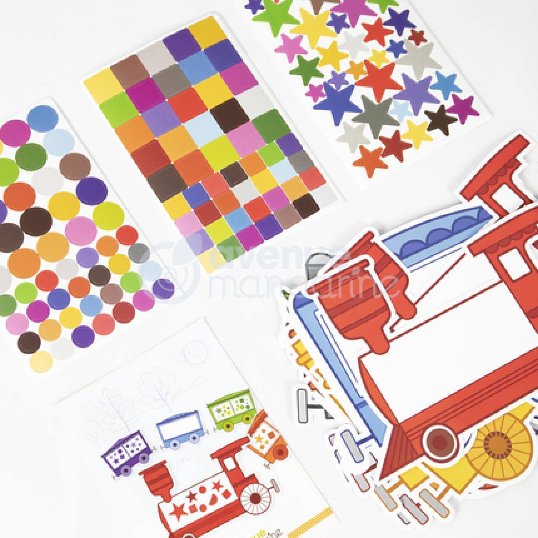 Scatola creativa - adesivi educativi per l'ordinamento dei colori Avenue Mandarine