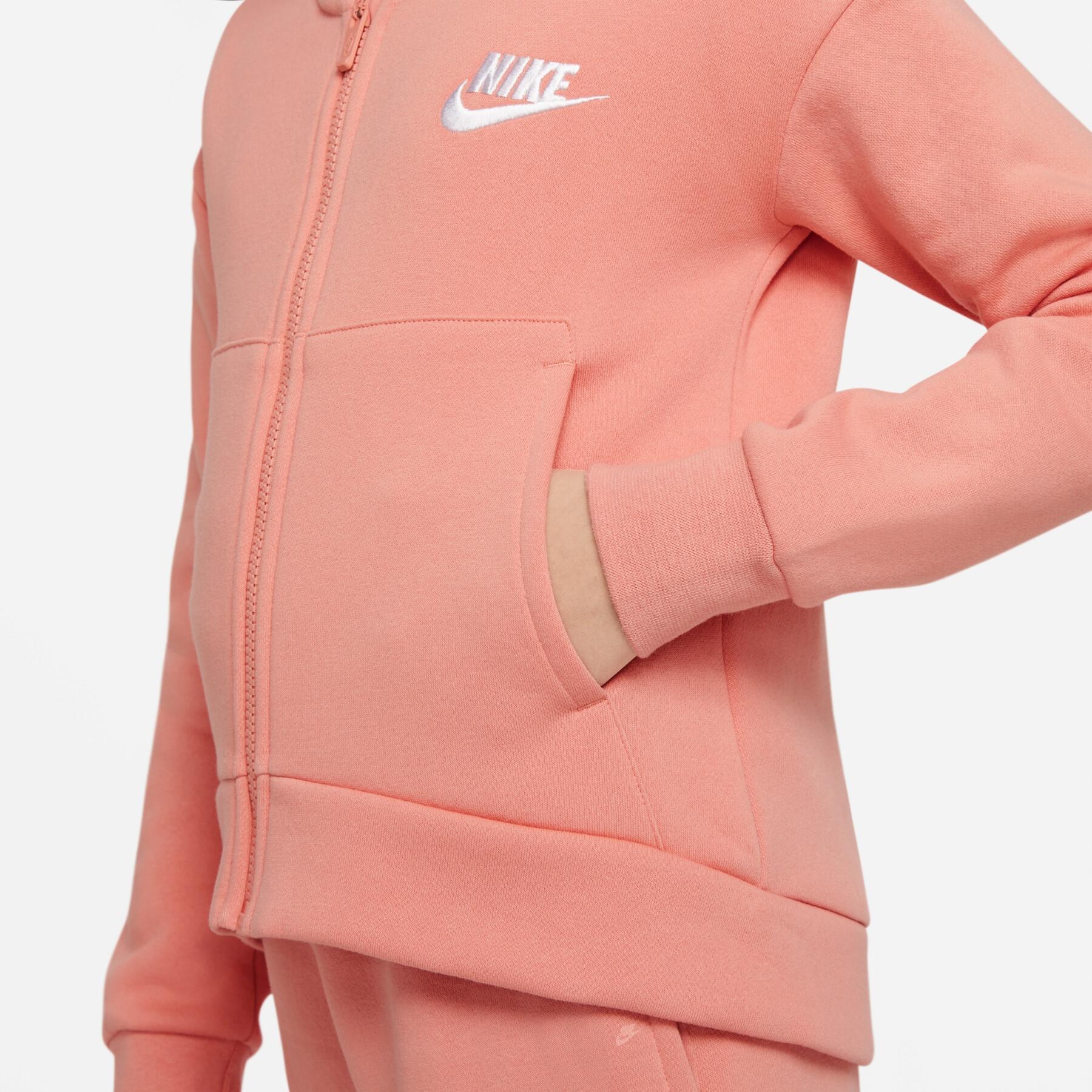 Giacca della tuta per ragazze Nike Sportswear Club Fleece