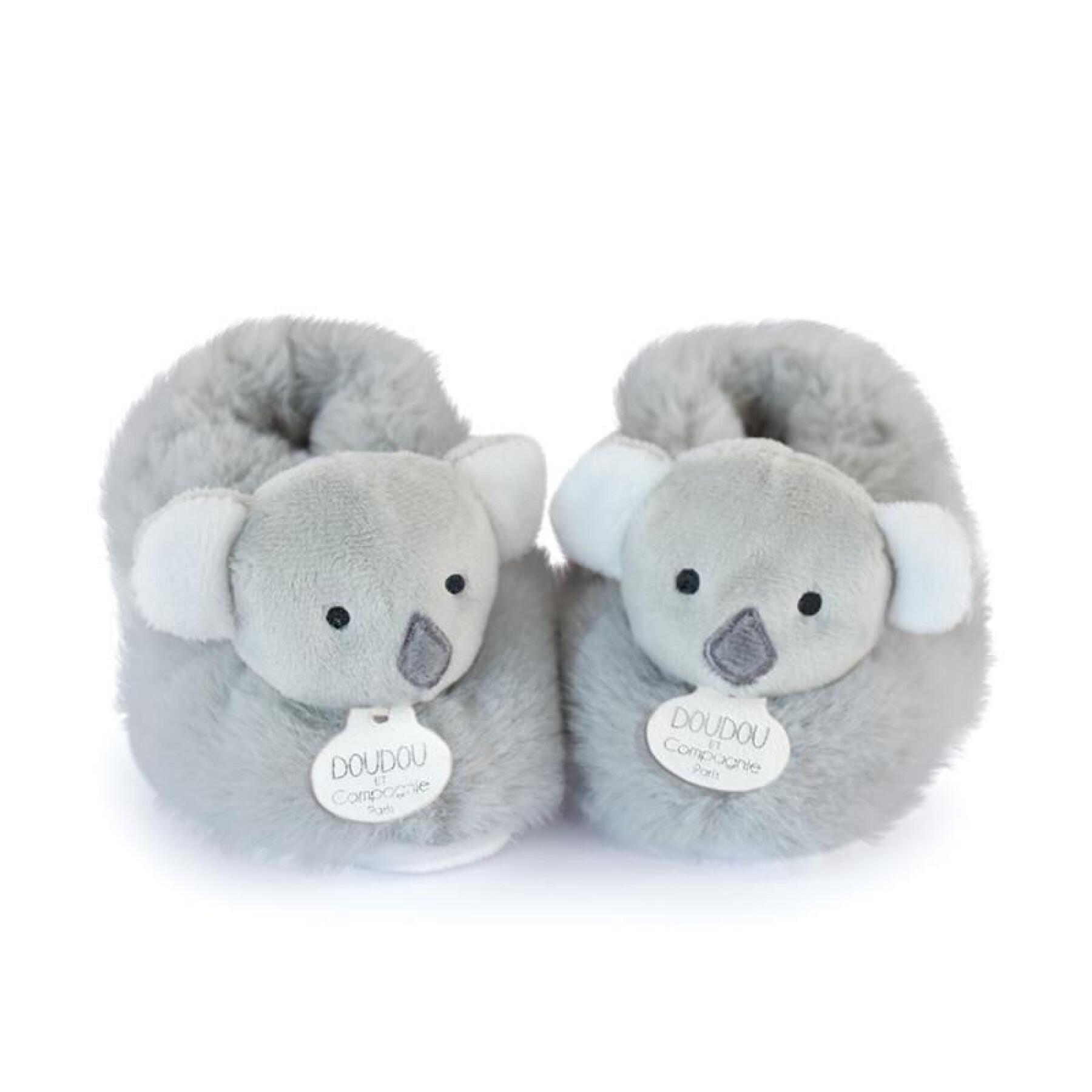 Pantofole con sonaglio Doudou & compagnie Unicef - Koala