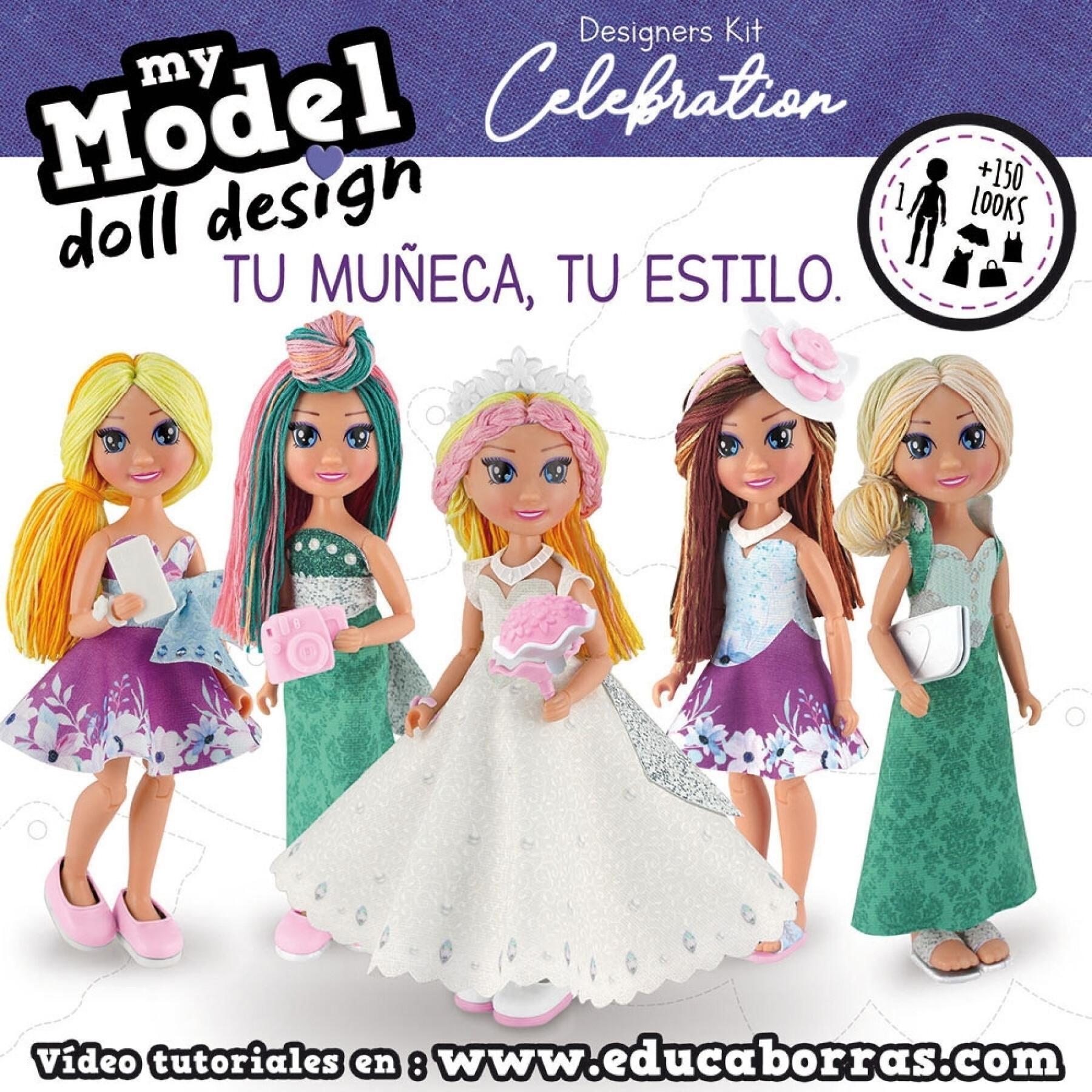 Set di abbigliamento per bambole Educa My Model Doll Design Celebration