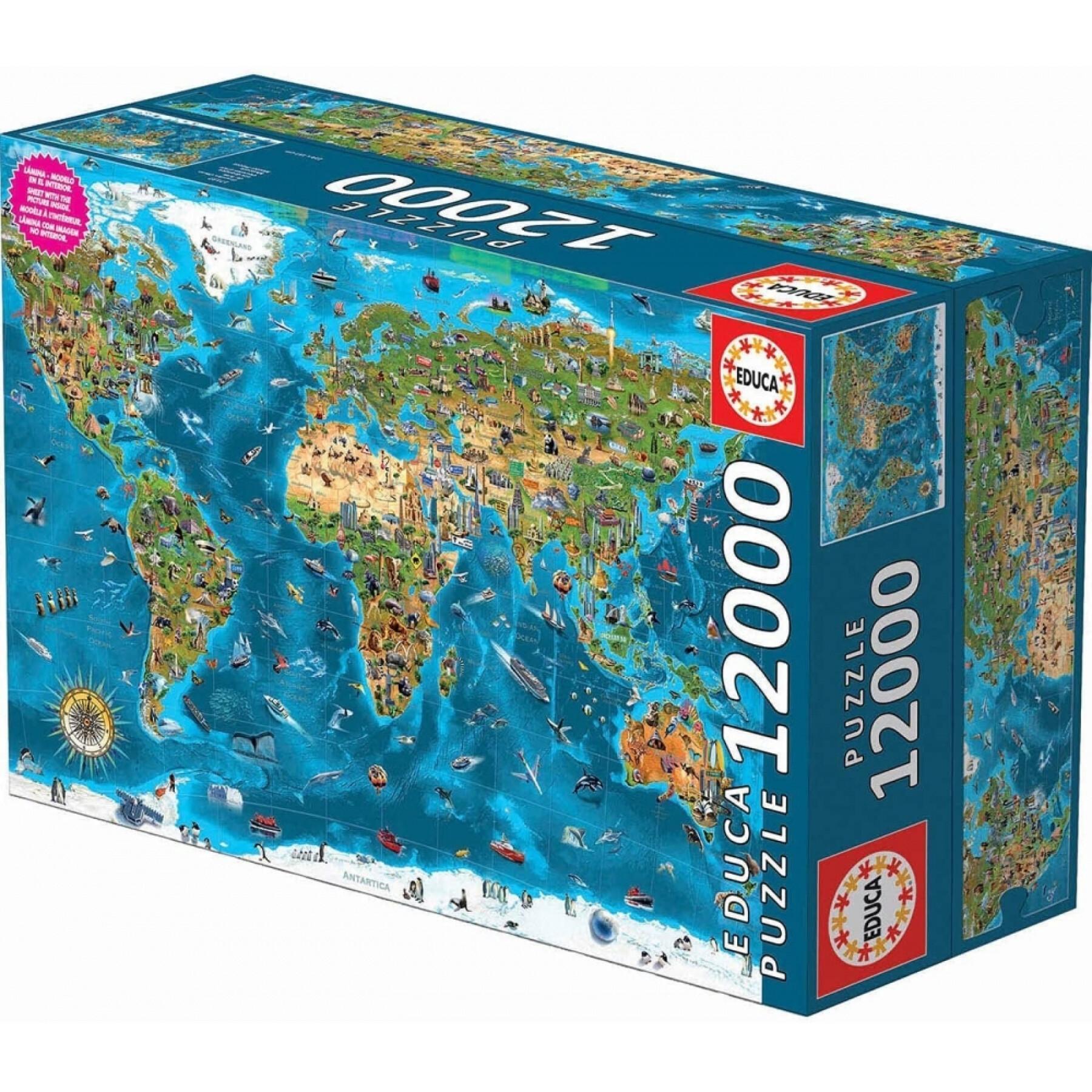 Puzzle da 12.000 pezzi Educa Maravillas Del Mundo