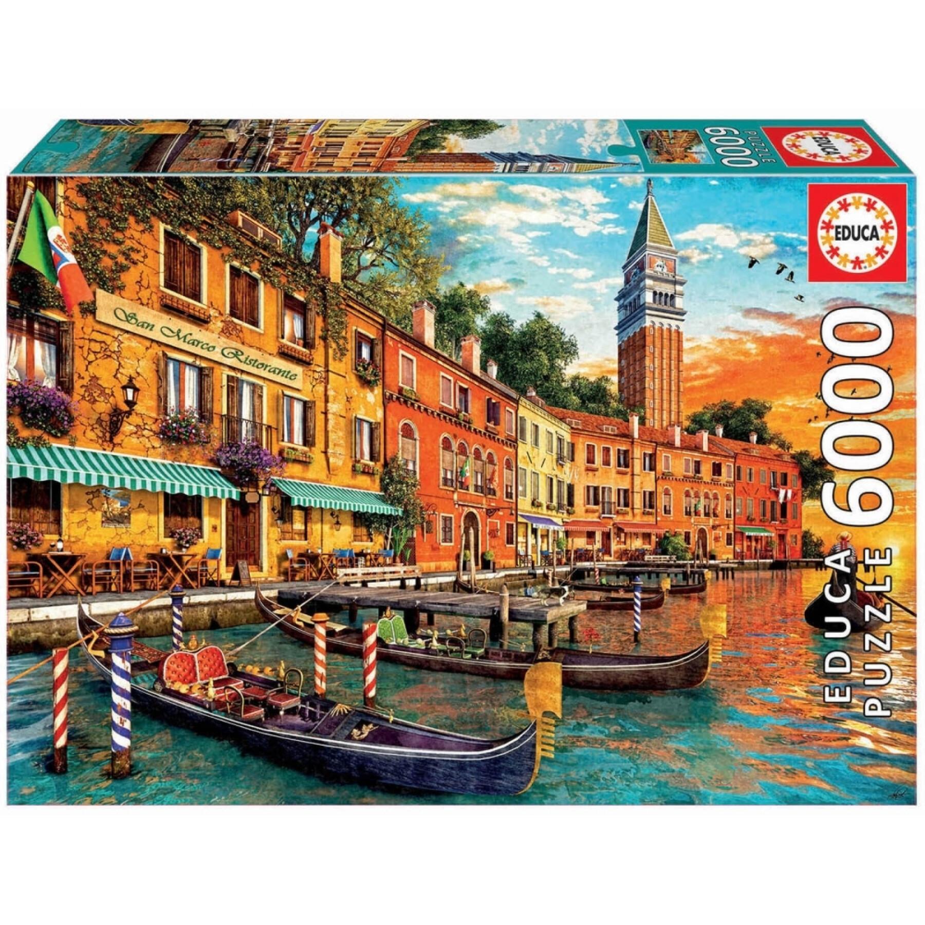 Puzzle da 6000 pezzi Educa Puesta Sol Venecia