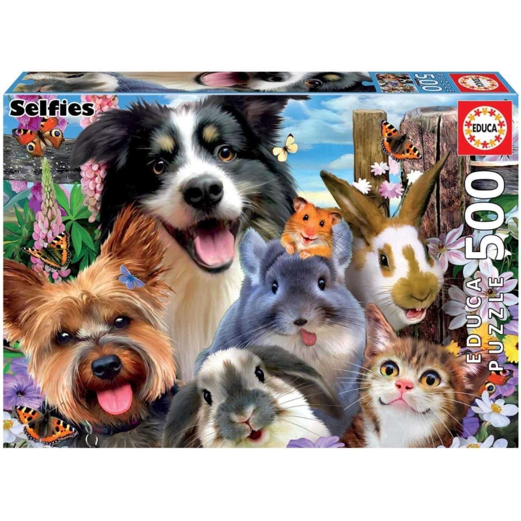 Puzzle da 500 pezzi Educa Animales Amigos Del Patio
