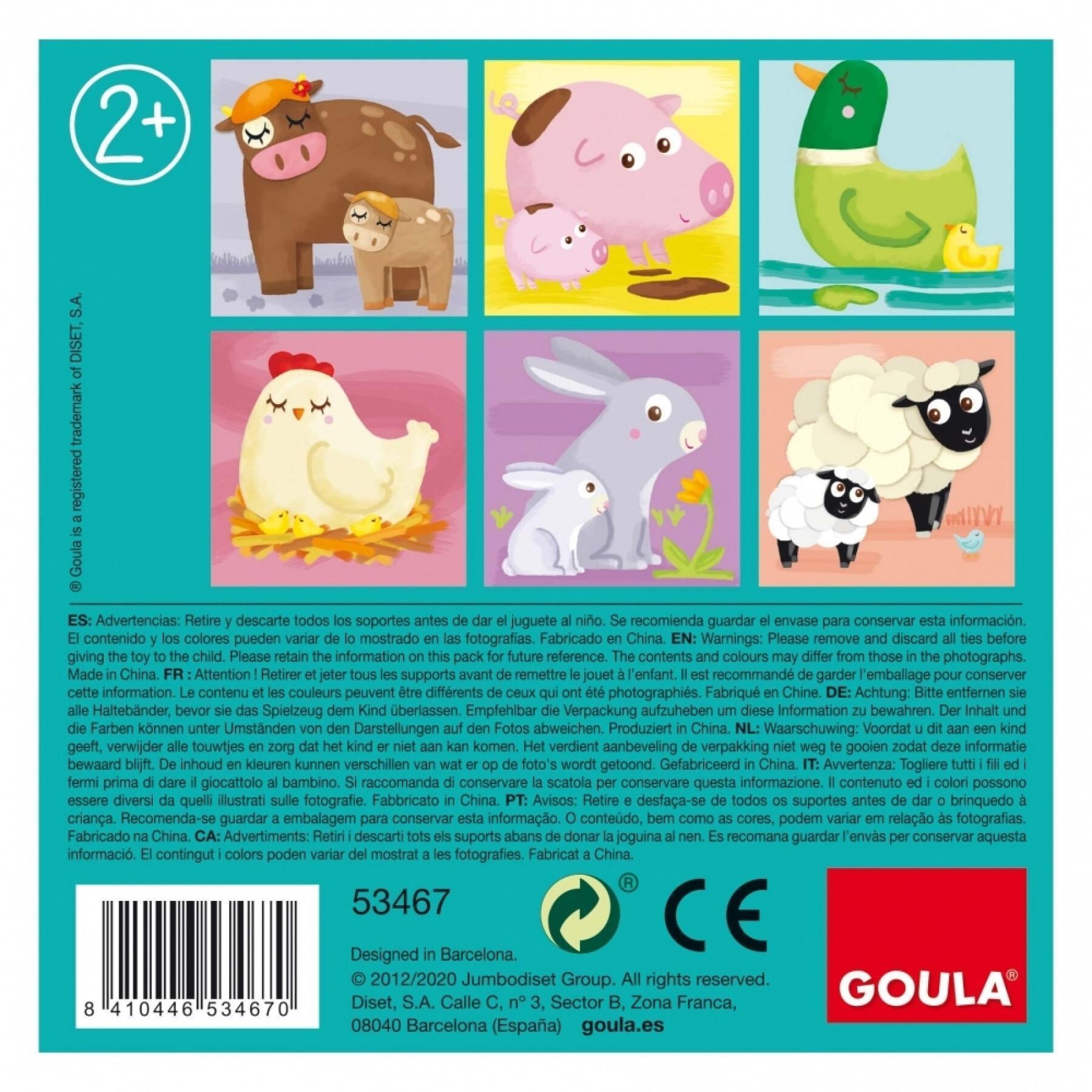 Puzzle 4 cubi di animali Goula