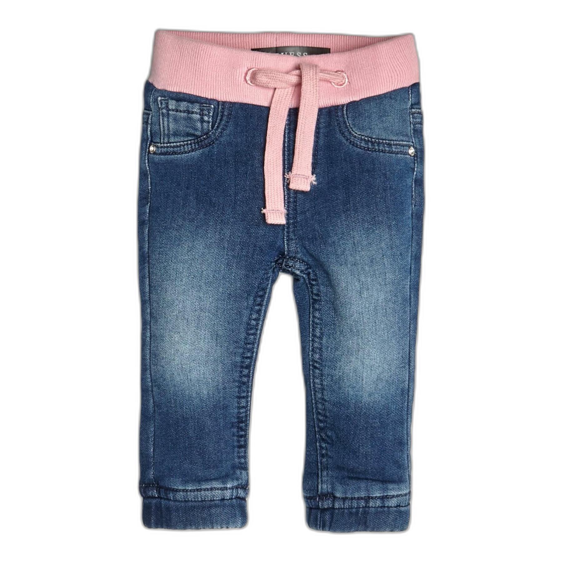 Jeans da bambina con chiusura a strappo Guess