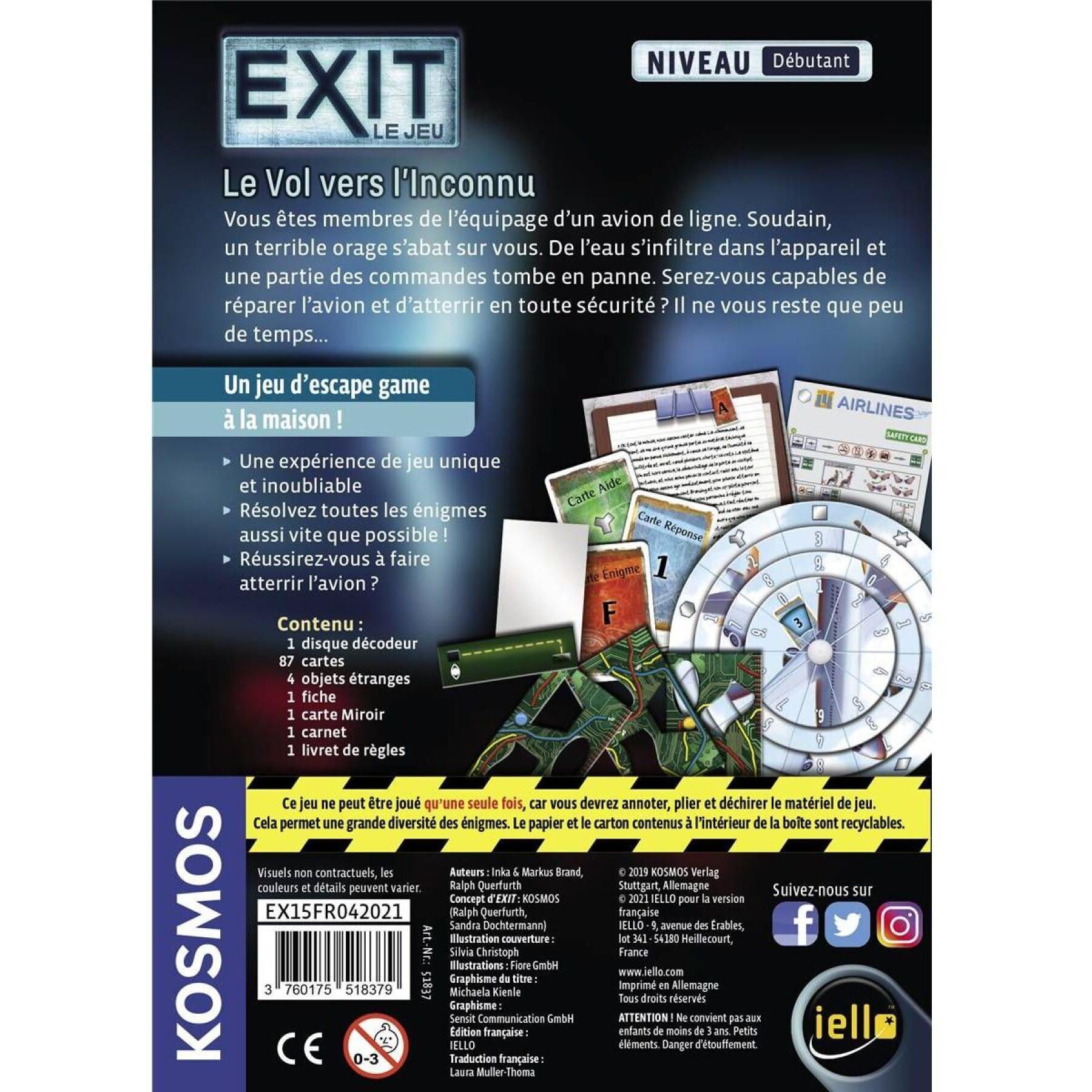 Giochi da tavolo IELLO Exit - Le Vol vers L'Inconnu