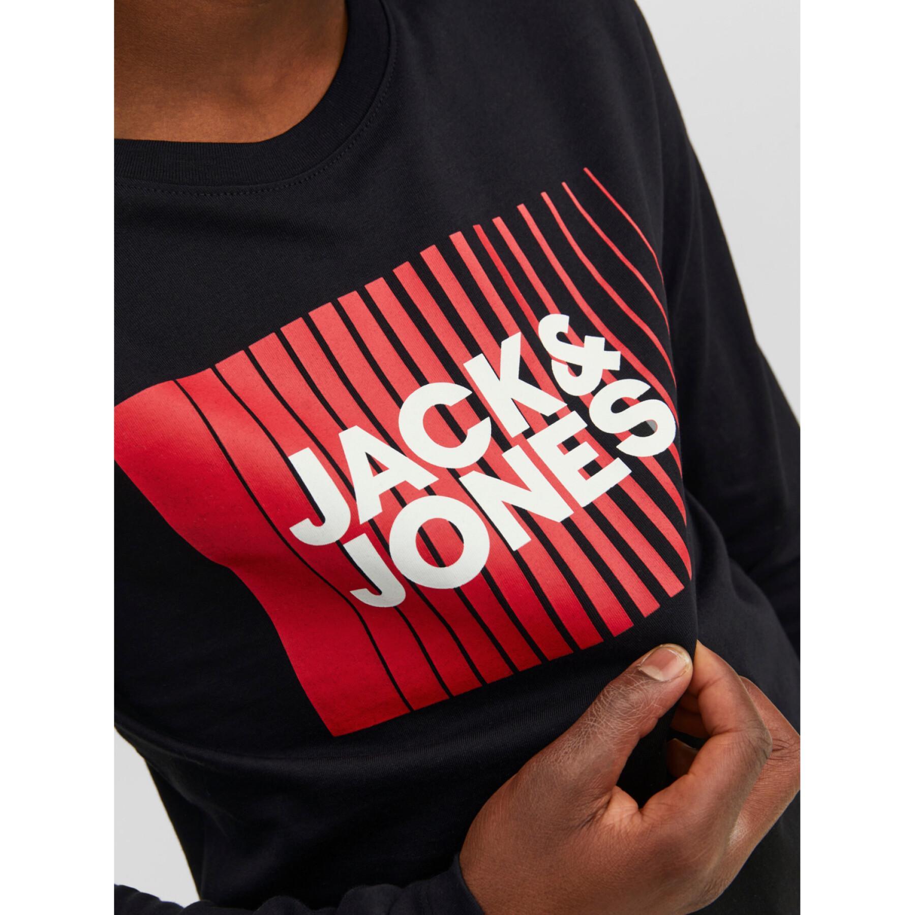 T-shirt bambino a maniche lunghe con scollo rotondo Jack & Jones Corp Logo Play