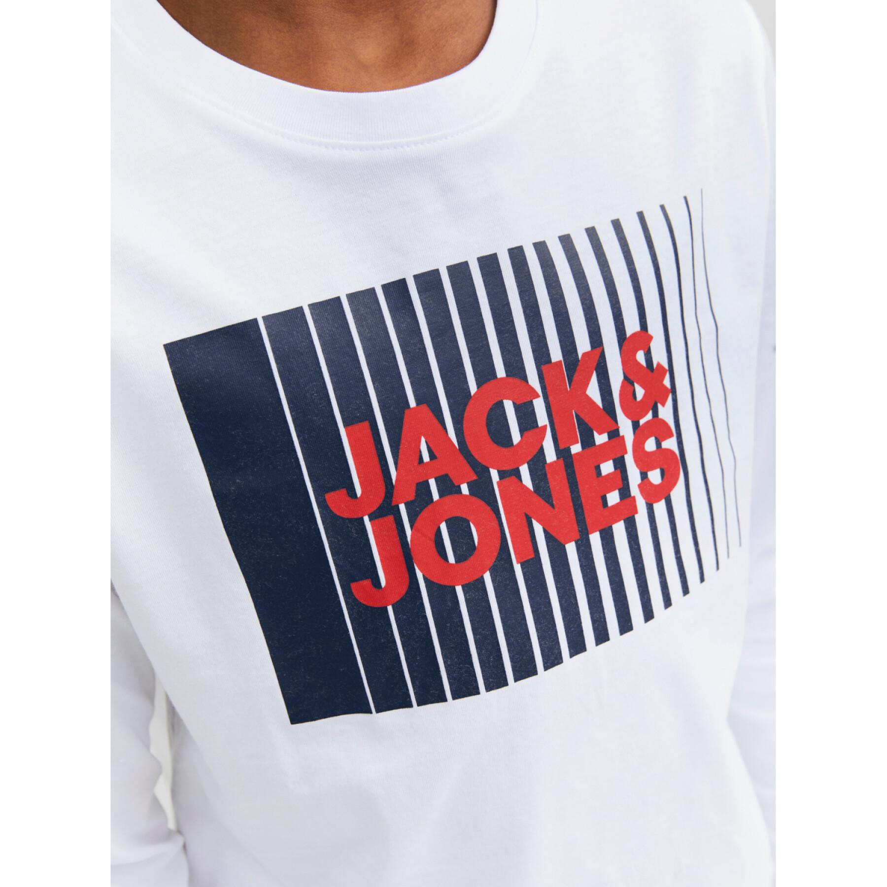 T-shirt bambino a maniche lunghe con scollo rotondo Jack & Jones Corp Logo Play