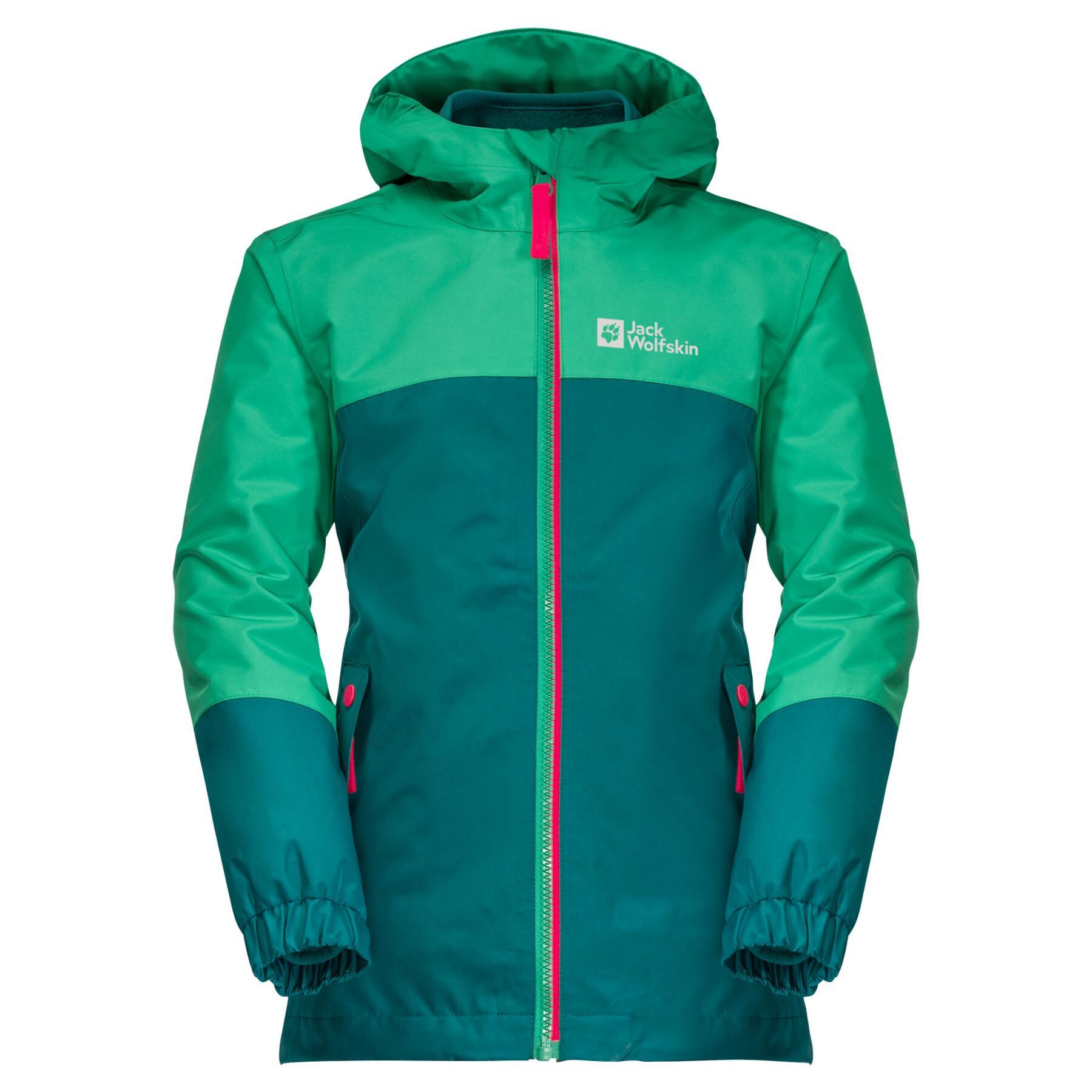 Giacca impermeabile 3 in 1 per bambine Jack Wolfskin Iceland