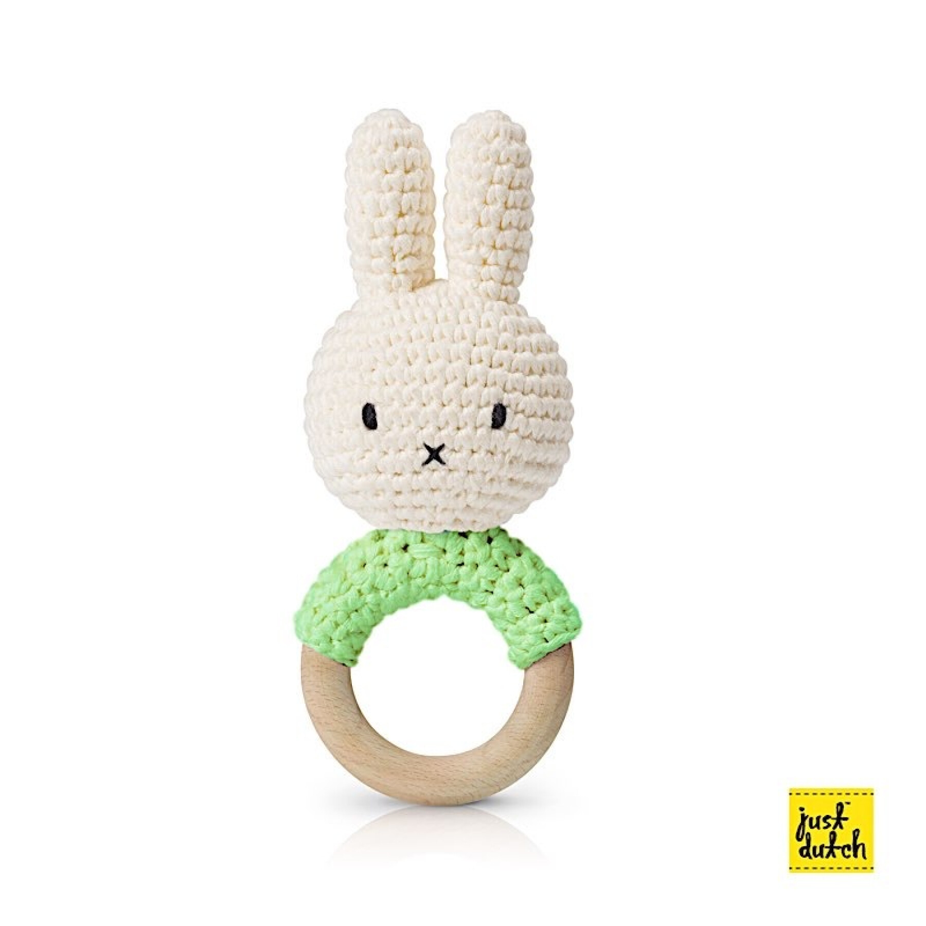 Sonaglio Miffy Teether in eco-cotone Just Dutch