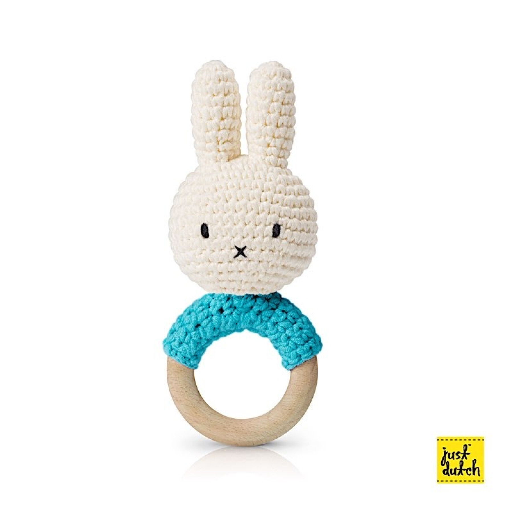 Sonaglio Miffy Teether in eco-cotone Just Dutch