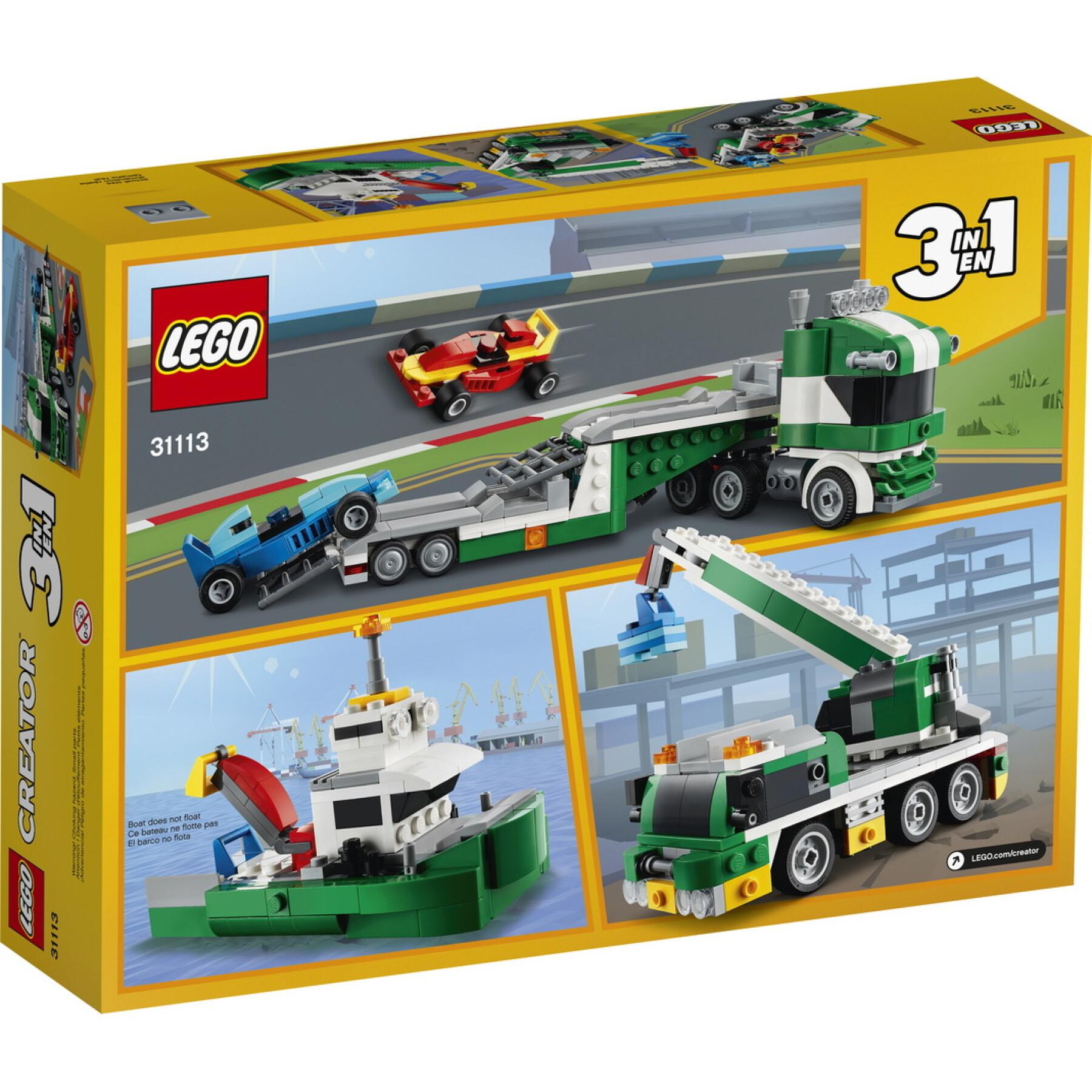 Trasportatore di veicoli da corsa Lego Creator