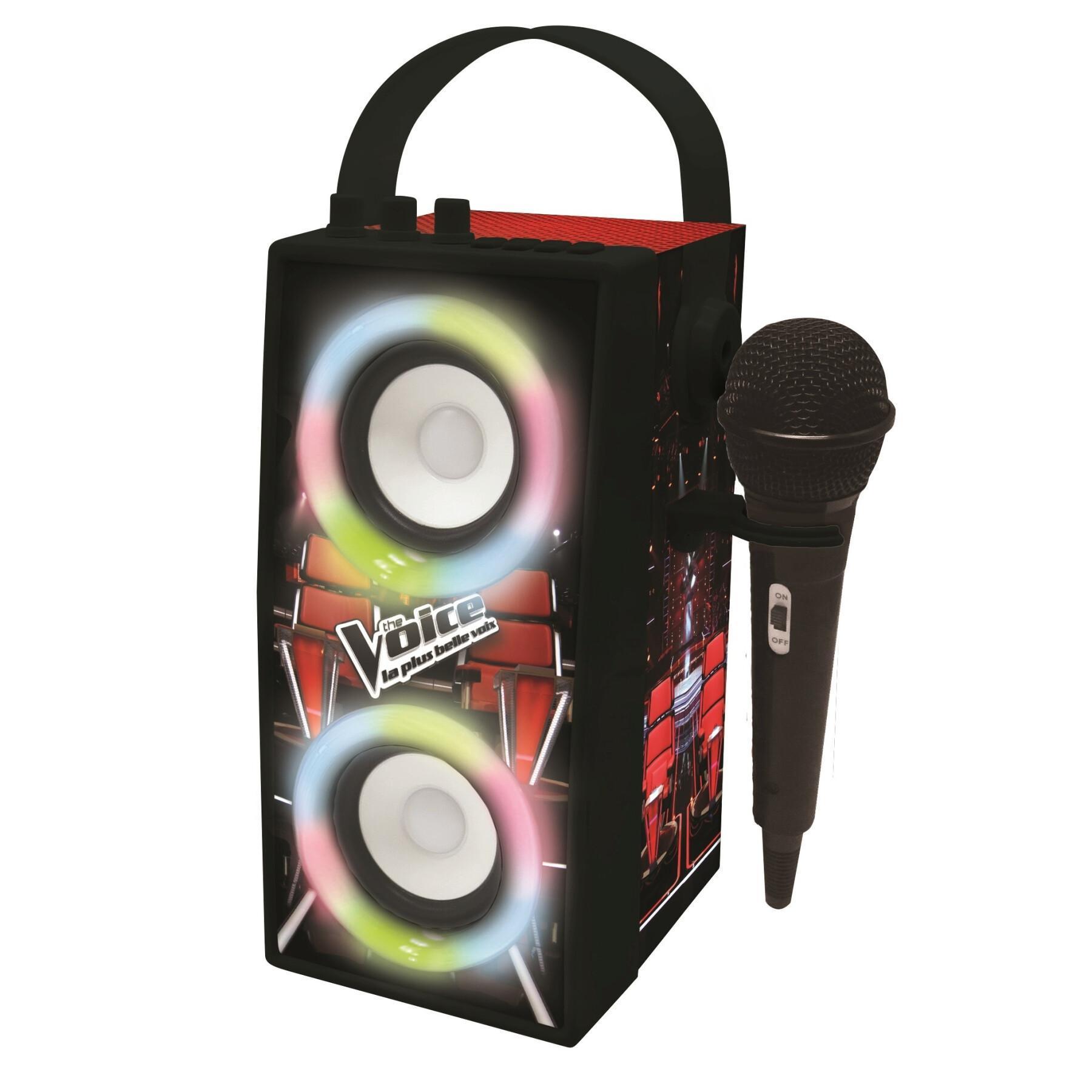 Altoparlante portatile bluetooth® di tendenza + microfono ed effetti luminosi Lexibook The Voice