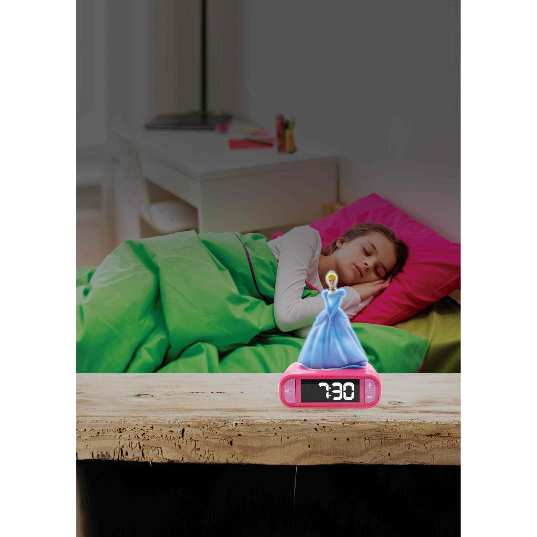 Sveglia con luce notturna in design 3d principesse Disney Cenerentola Lexibook