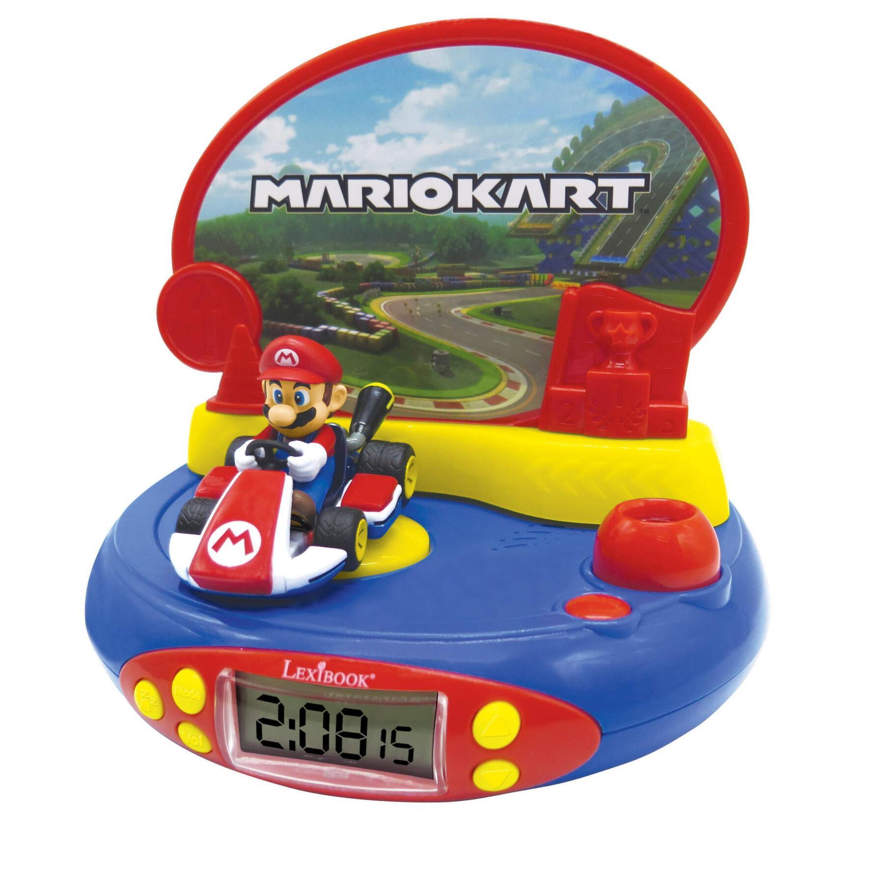 Sveglia con proiettore Nintendo con Mario Kart in 3D e suoni di videogiochi Lexibook