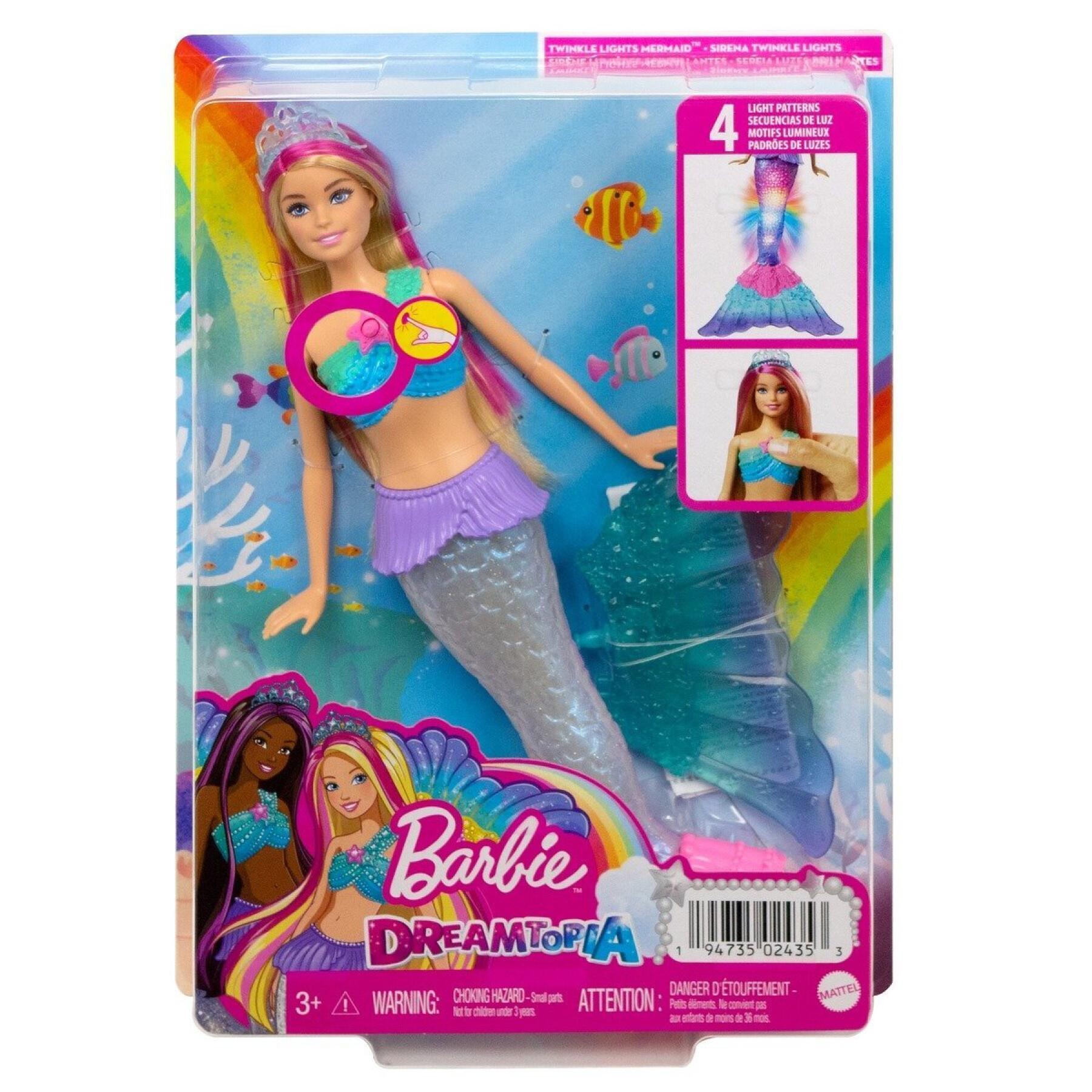 Bambola - barbie sirène lumières rêve Mattel France
