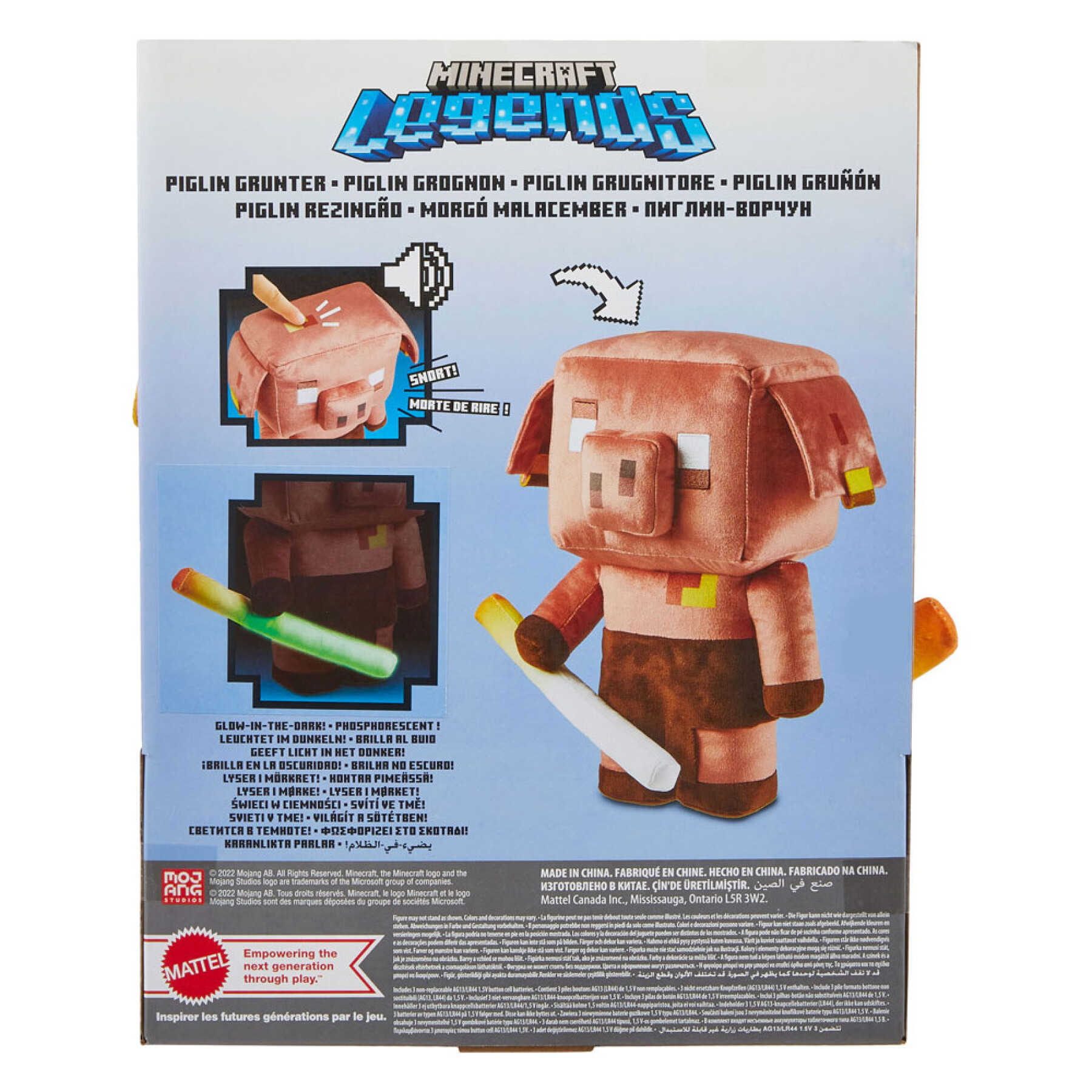 Peluche elettronico Mattel Minecraft Legends Piglin