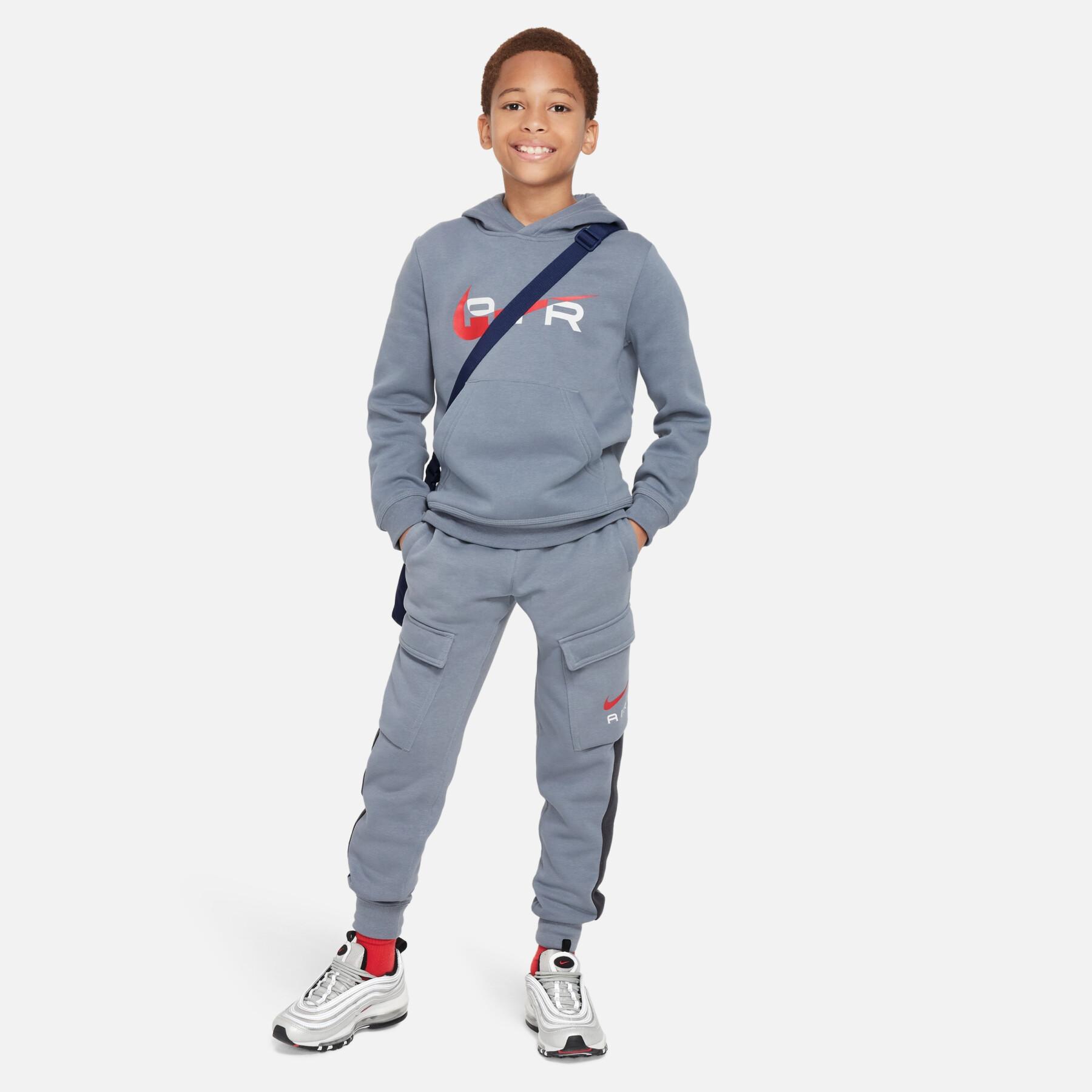 Felpa con cappuccio per bambini Nike Air PO Fleece