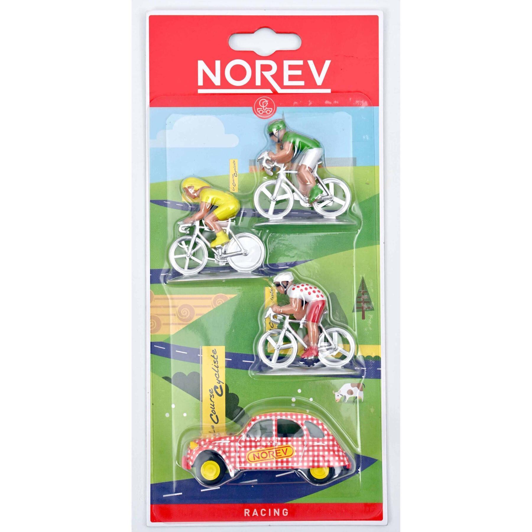 Auto giochi veicolo 2cv citroën 3 ciclisti Norev