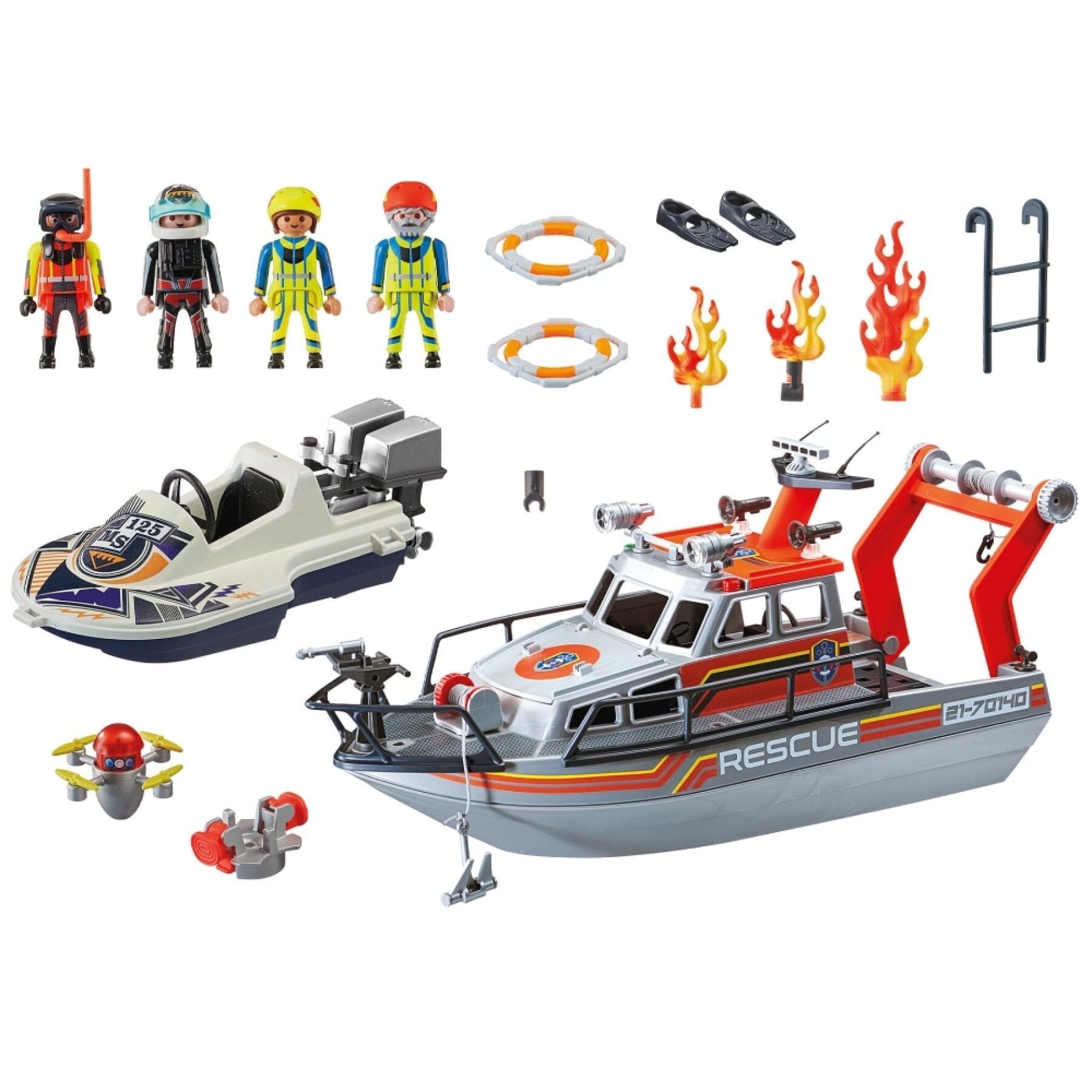 Yacht di salvataggio marino Playmobil City Rescue