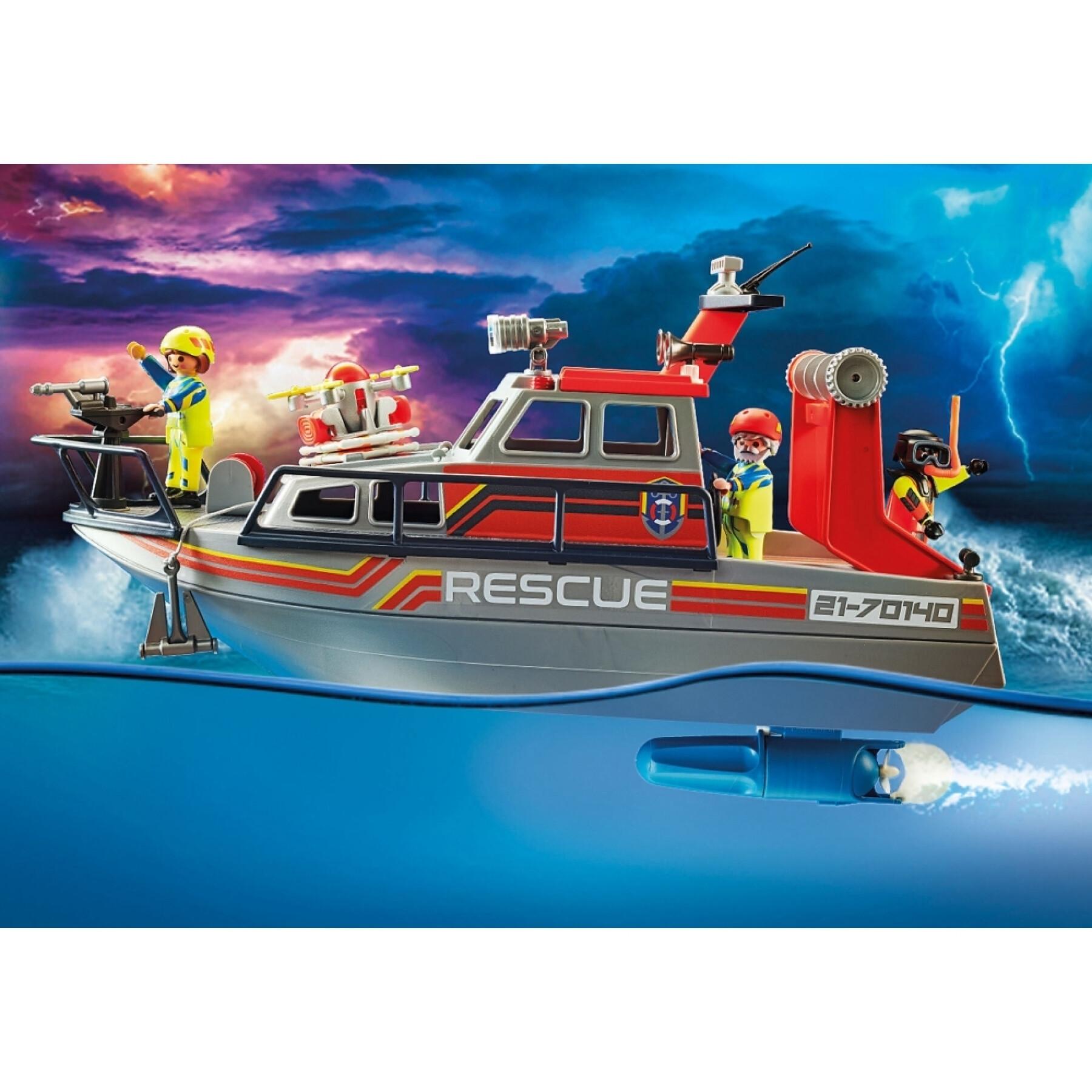 Yacht di salvataggio marino Playmobil City Rescue