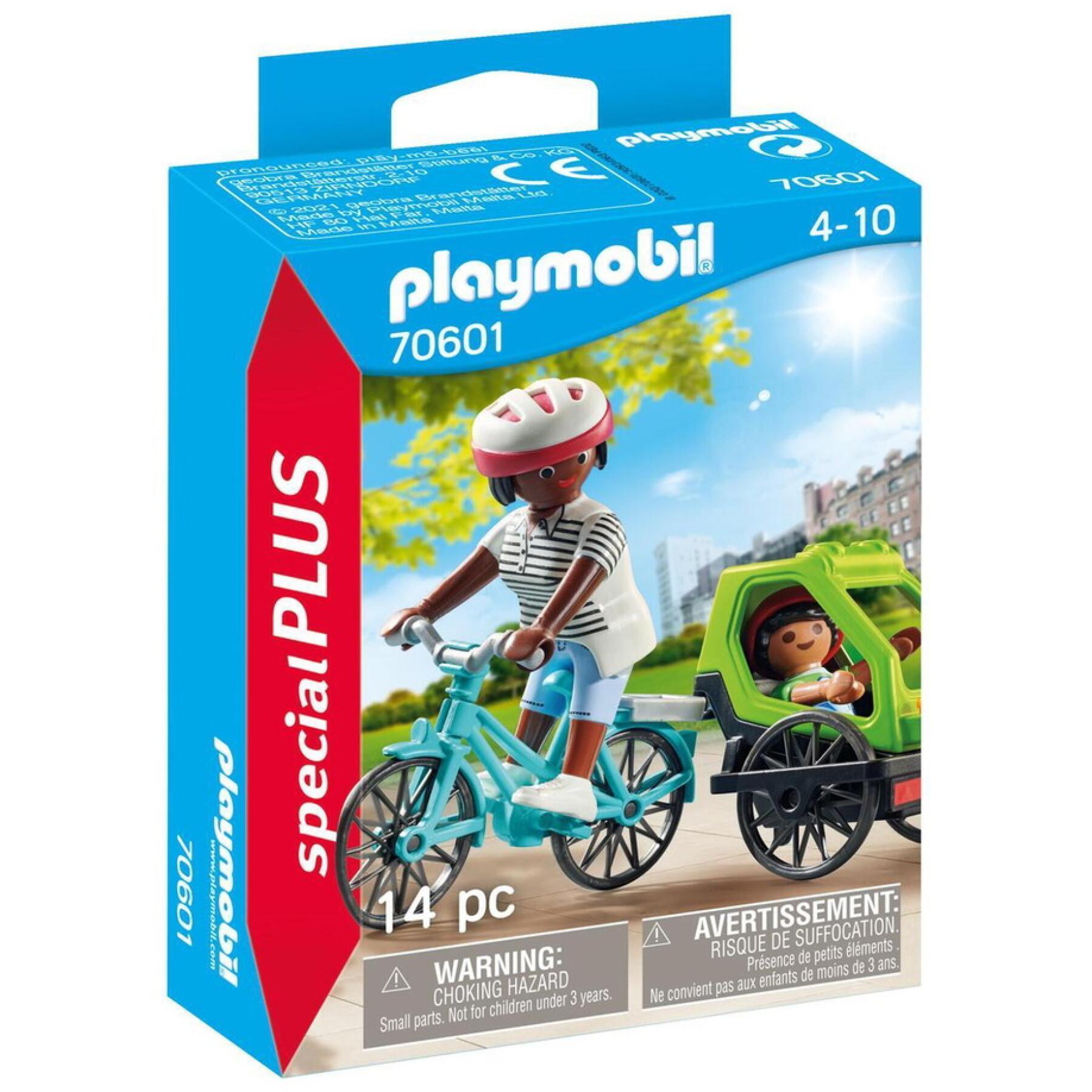 Madre ciclista e figli Playmobil