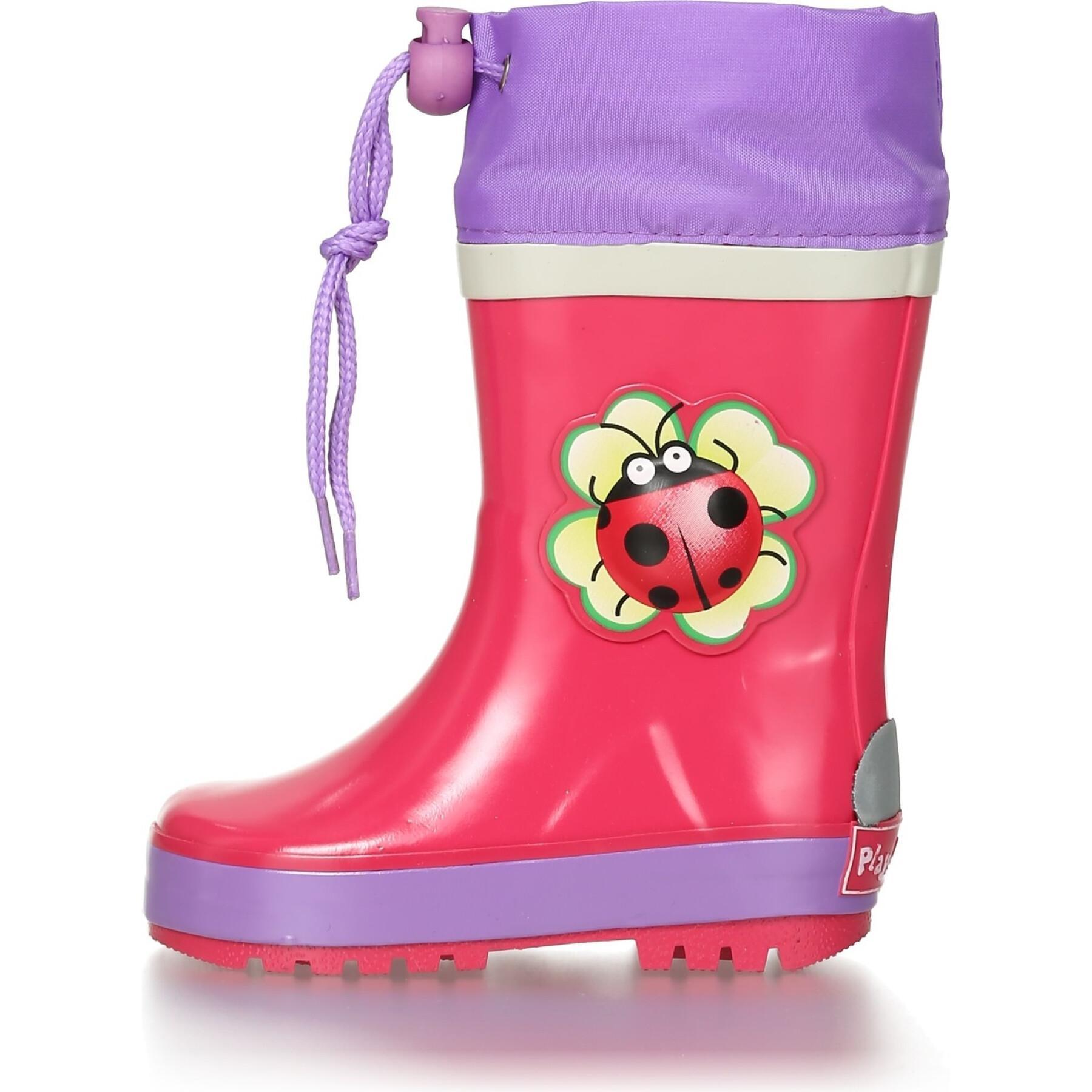 Stivaletti da pioggia in gomma per bambini Playshoes Lady Bug