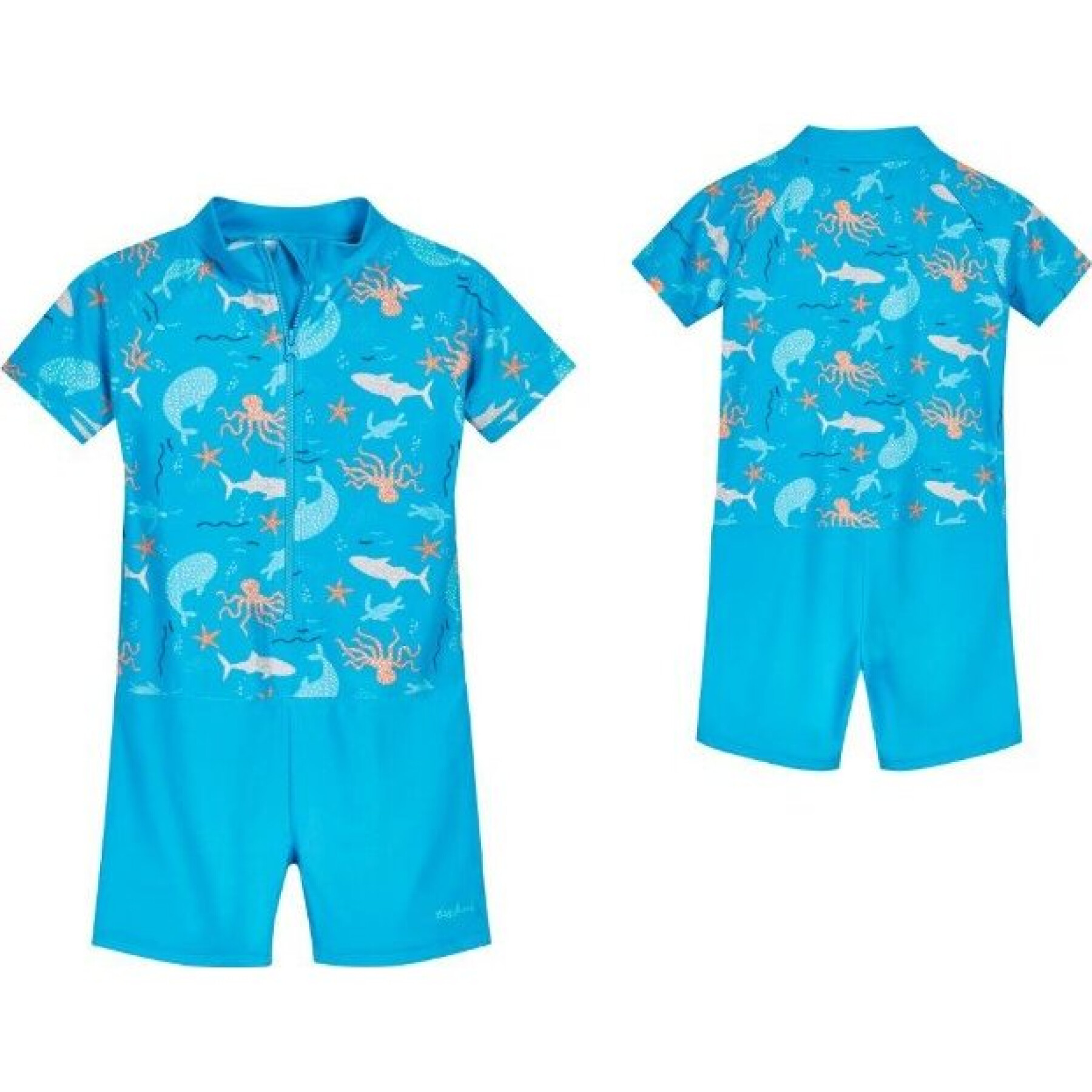 Tuta a maniche corte per bambini con protezione UV Playshoes Sea Animals