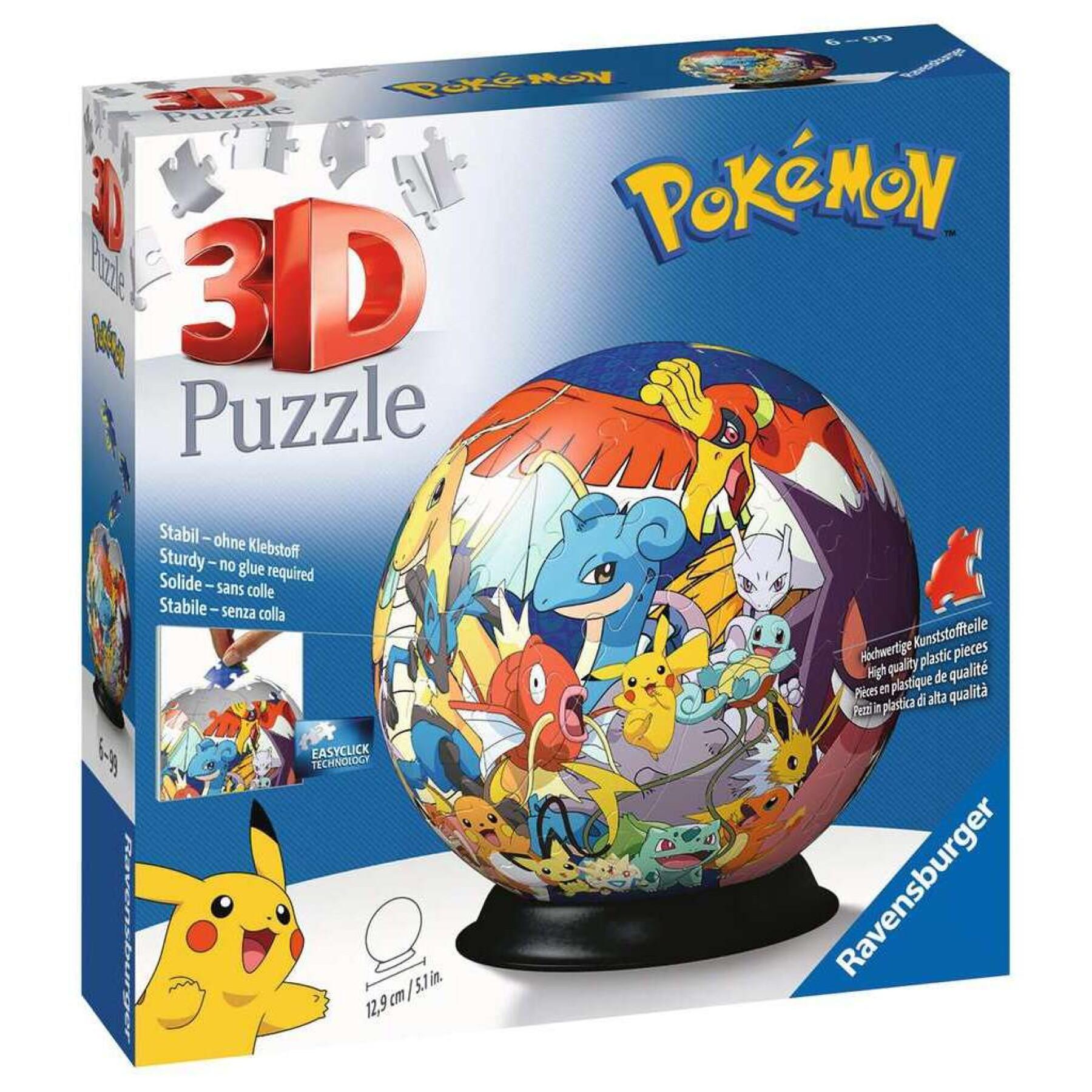 Puzzle 72 pezzi 3d ball - pokémon Ravensburger