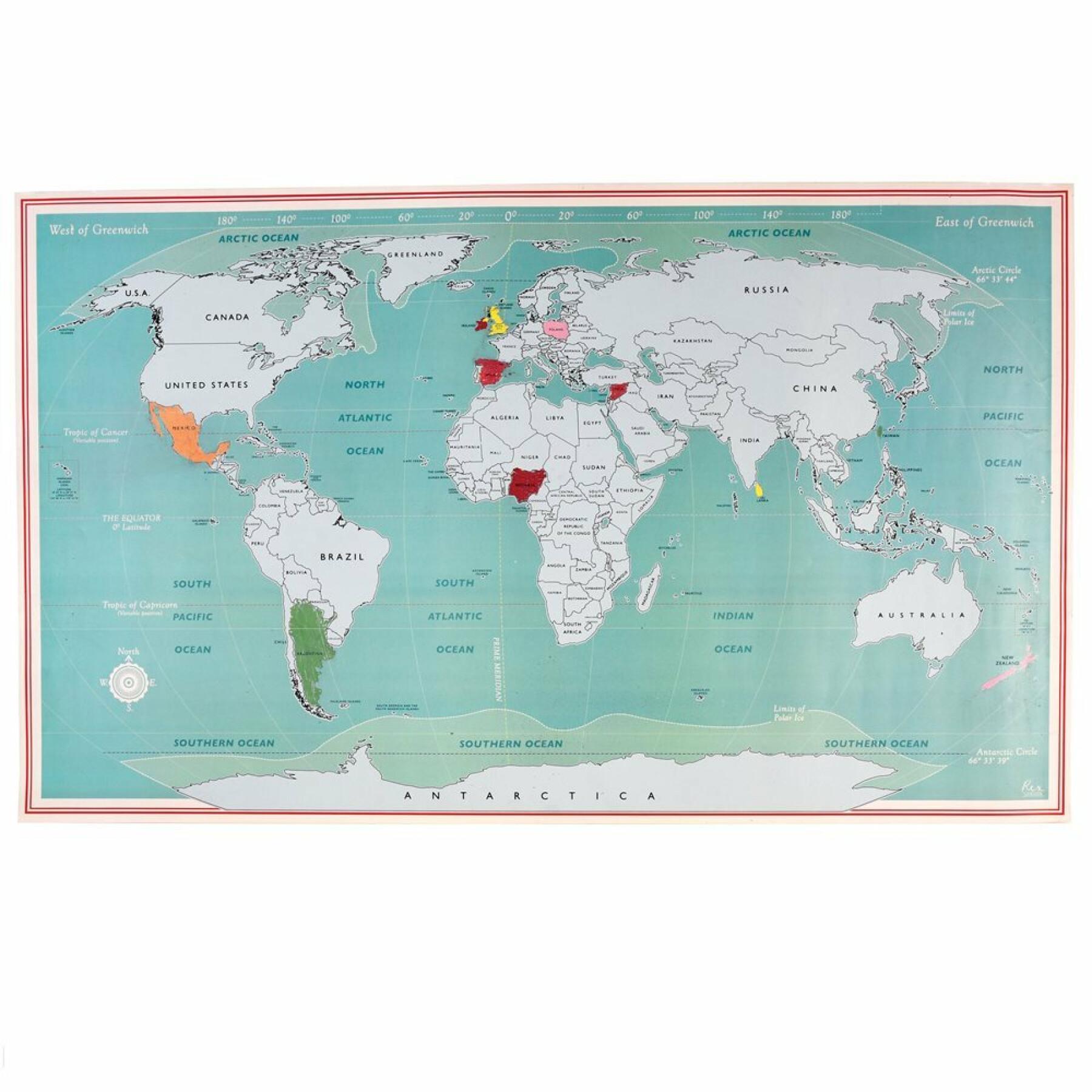 Mappa del mondo da grattare Rex London