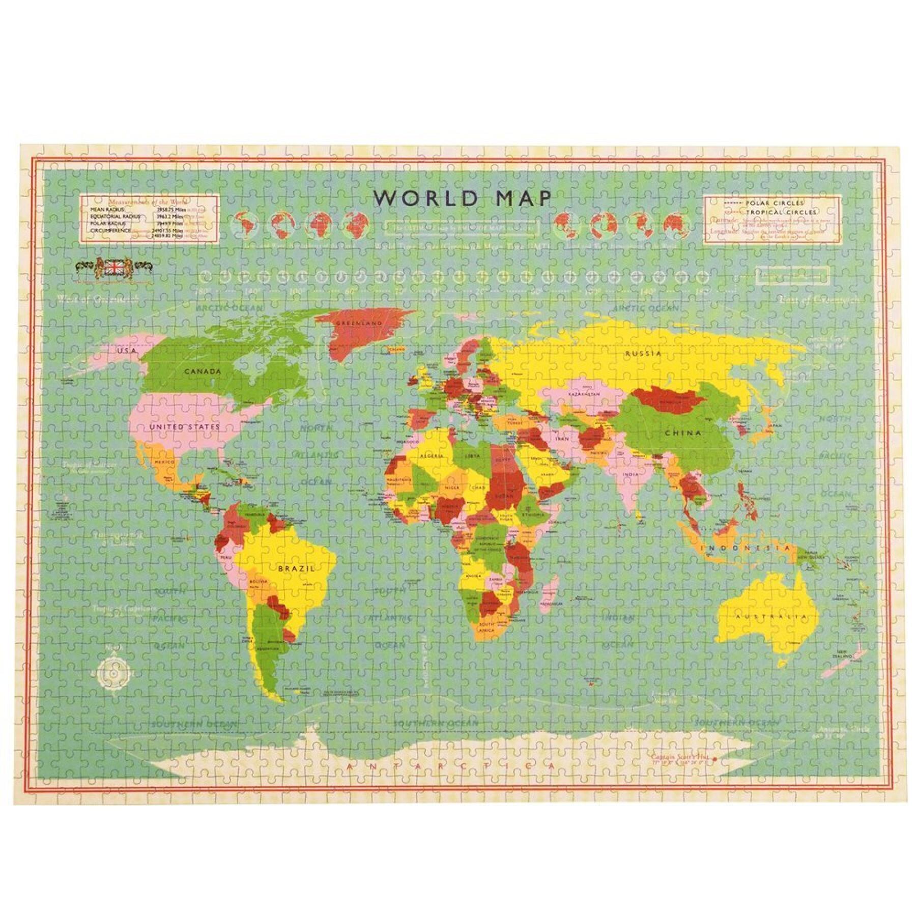Puzzle da 1000 pezzi Rex London World Map