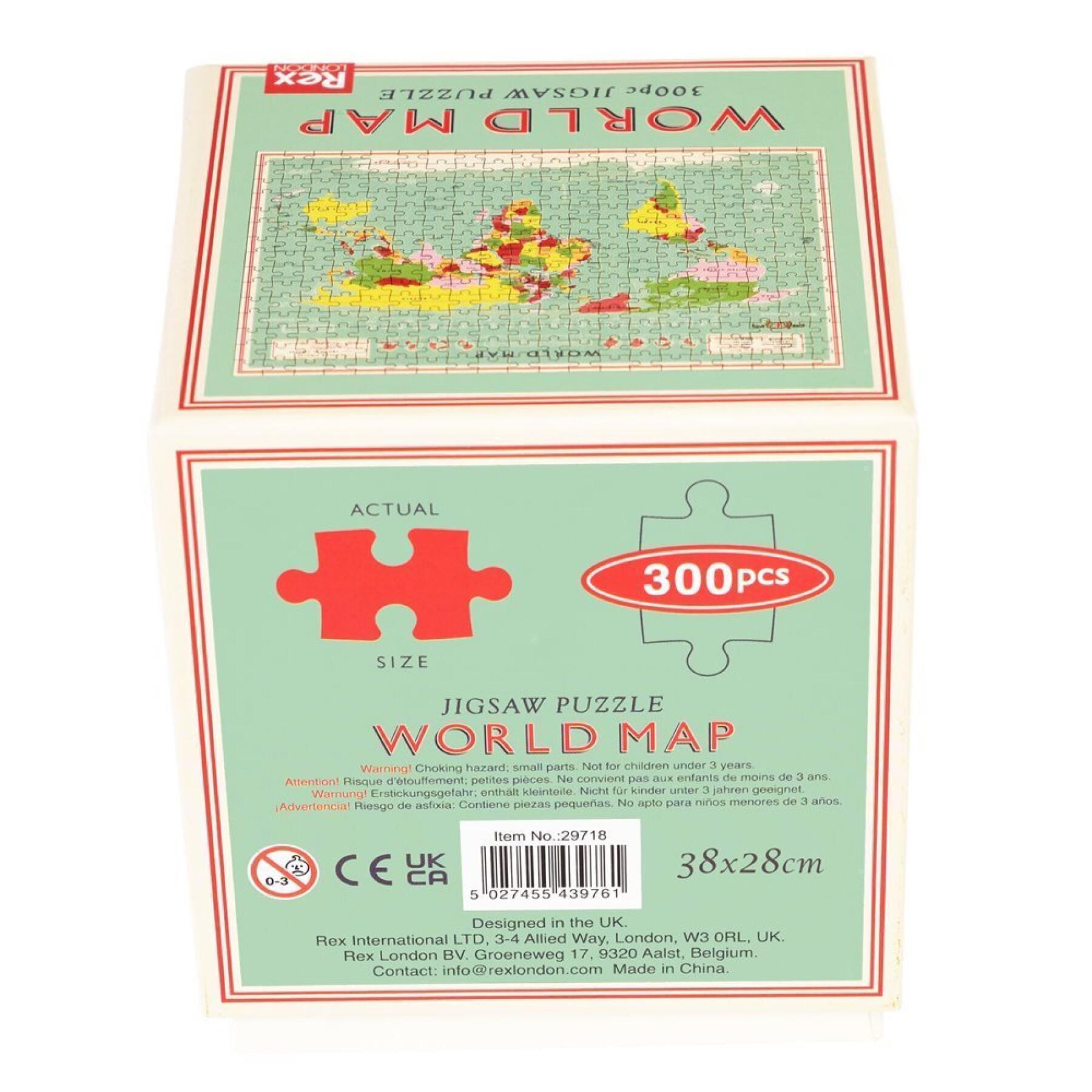 Puzzle da 300 pezzi Rex London World Map