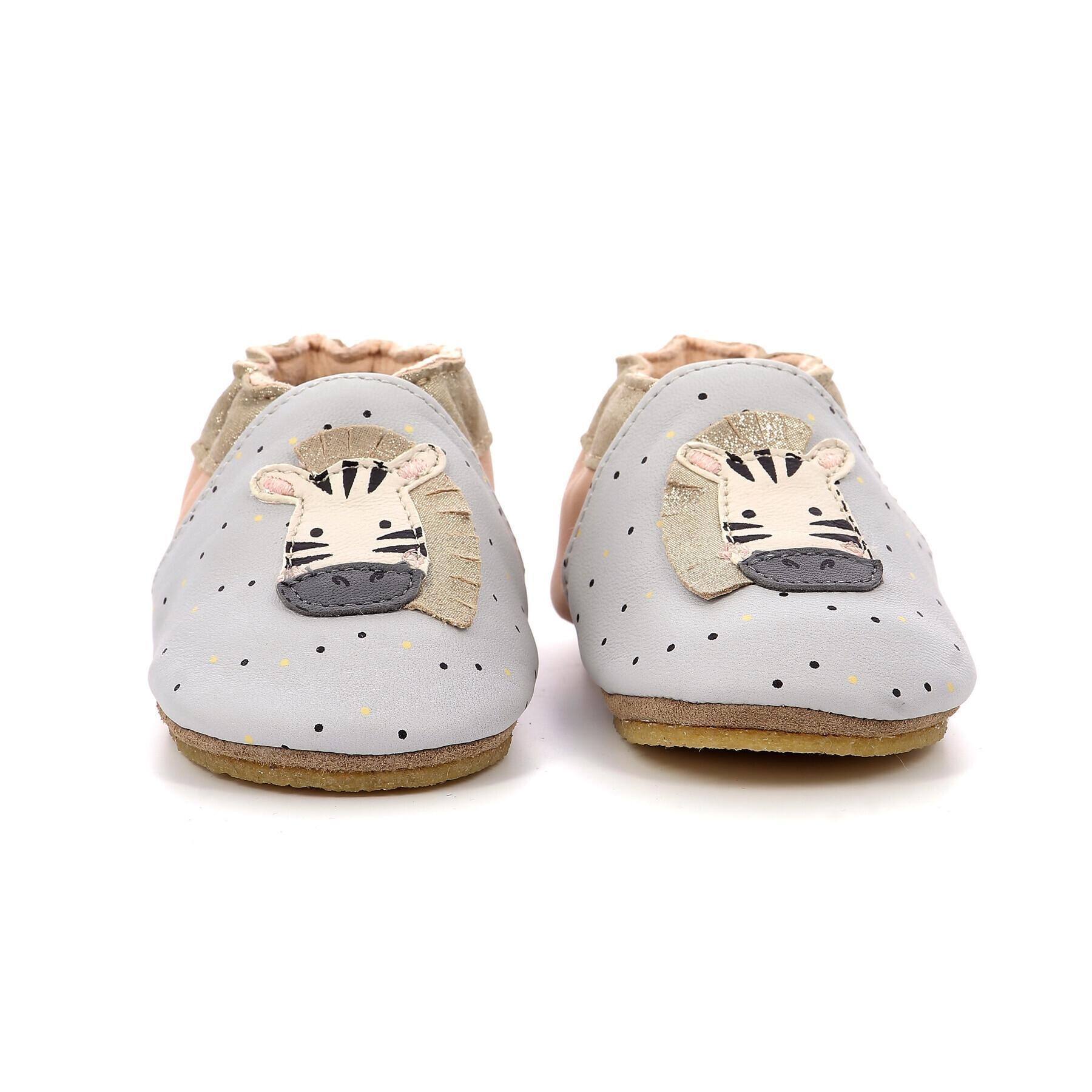 Pantofole da bambina Robeez Cute Zebra Crepe