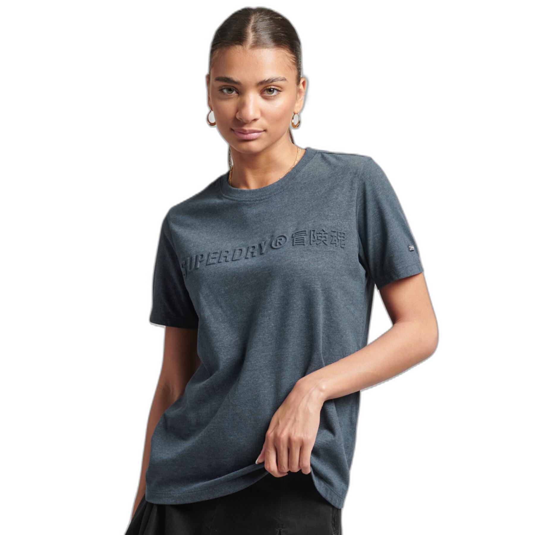 T-shirt screziata da ragazza Superdry Vintage Logo Corporate