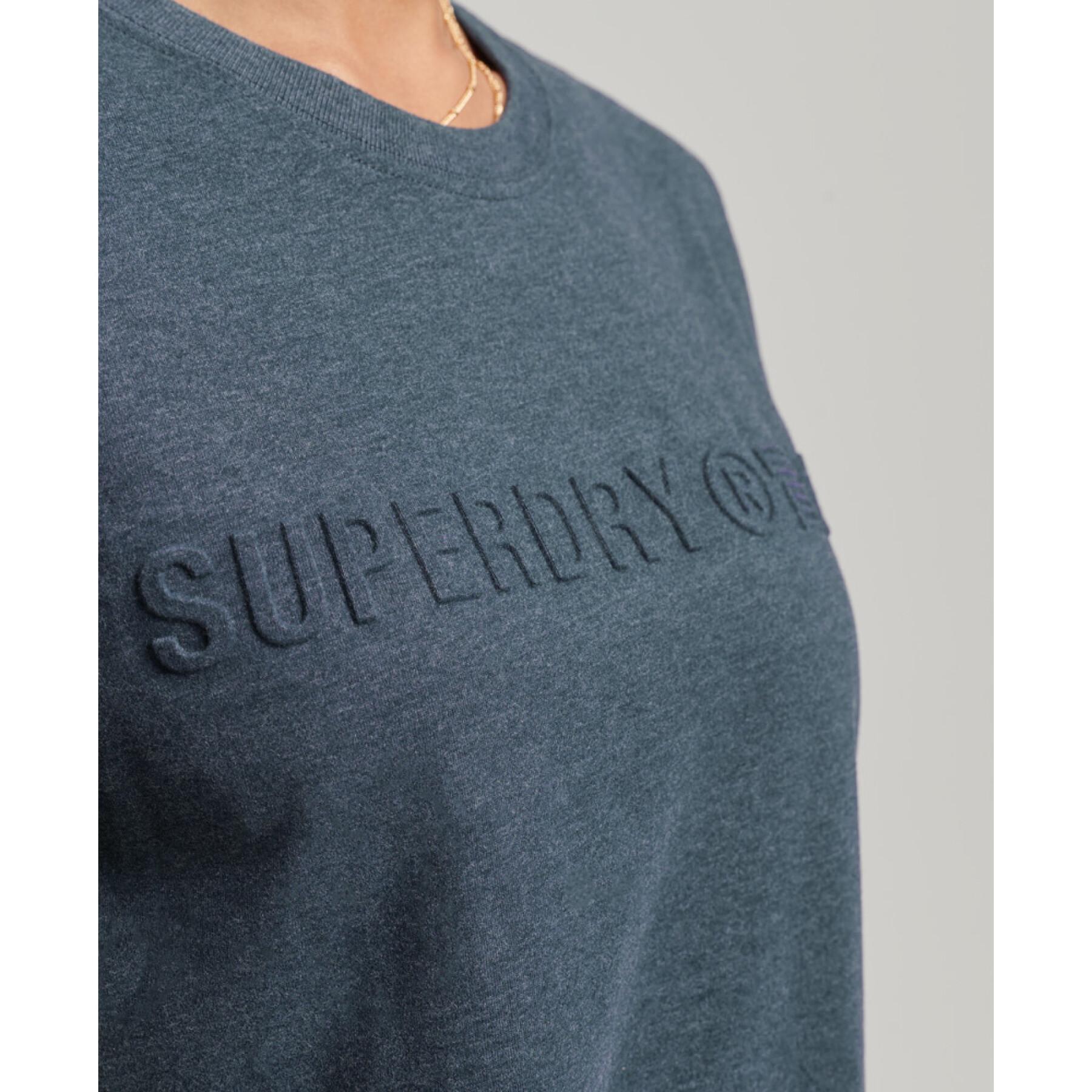 T-shirt screziata da ragazza Superdry Vintage Logo Corporate