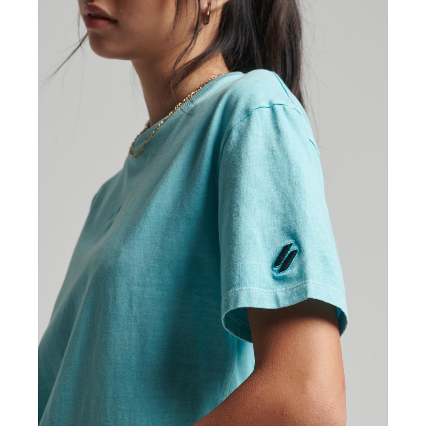 Maglietta sciolta da ragazza Superdry Code Logo Garment Dye