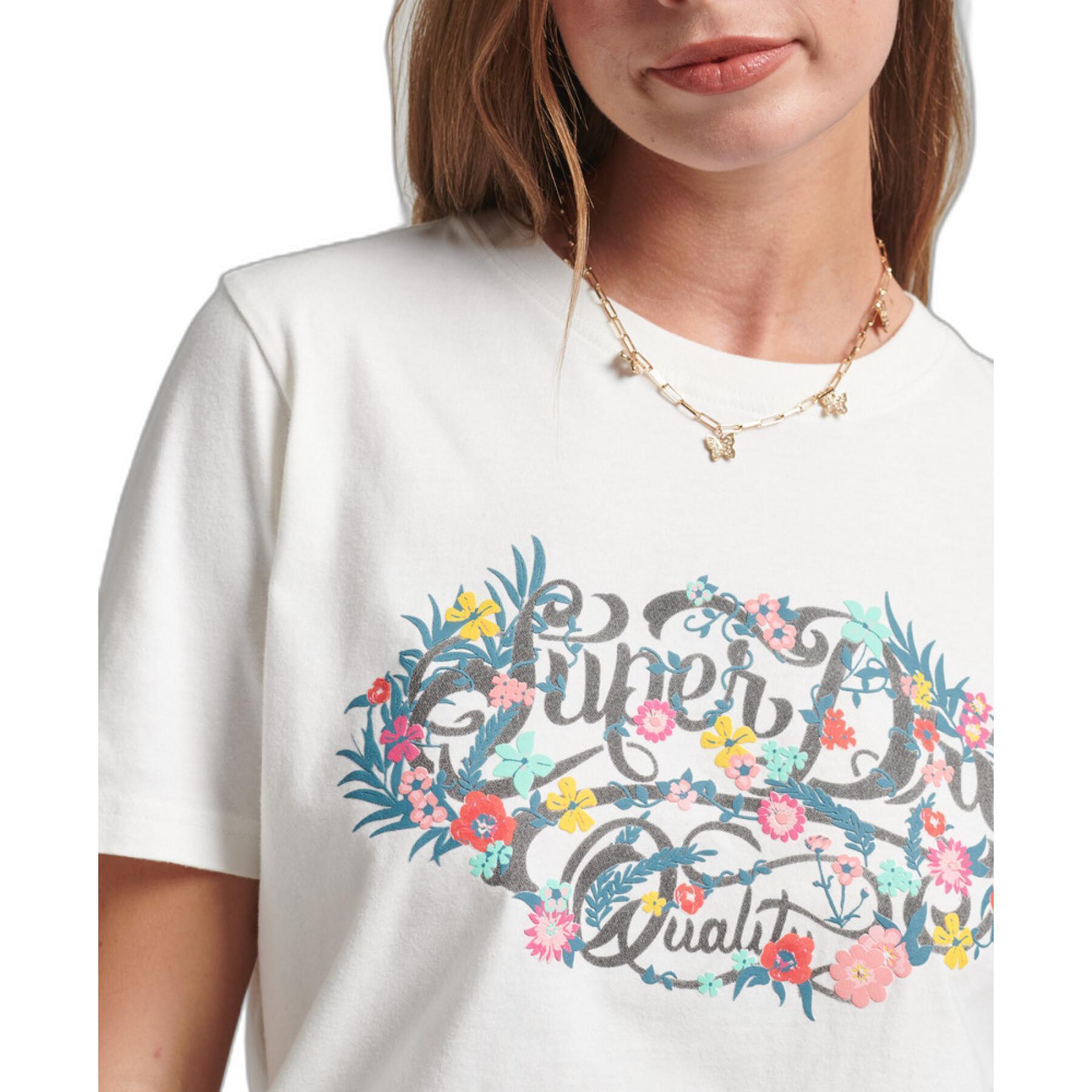 Maglietta floreale con nome della bambina Superdry