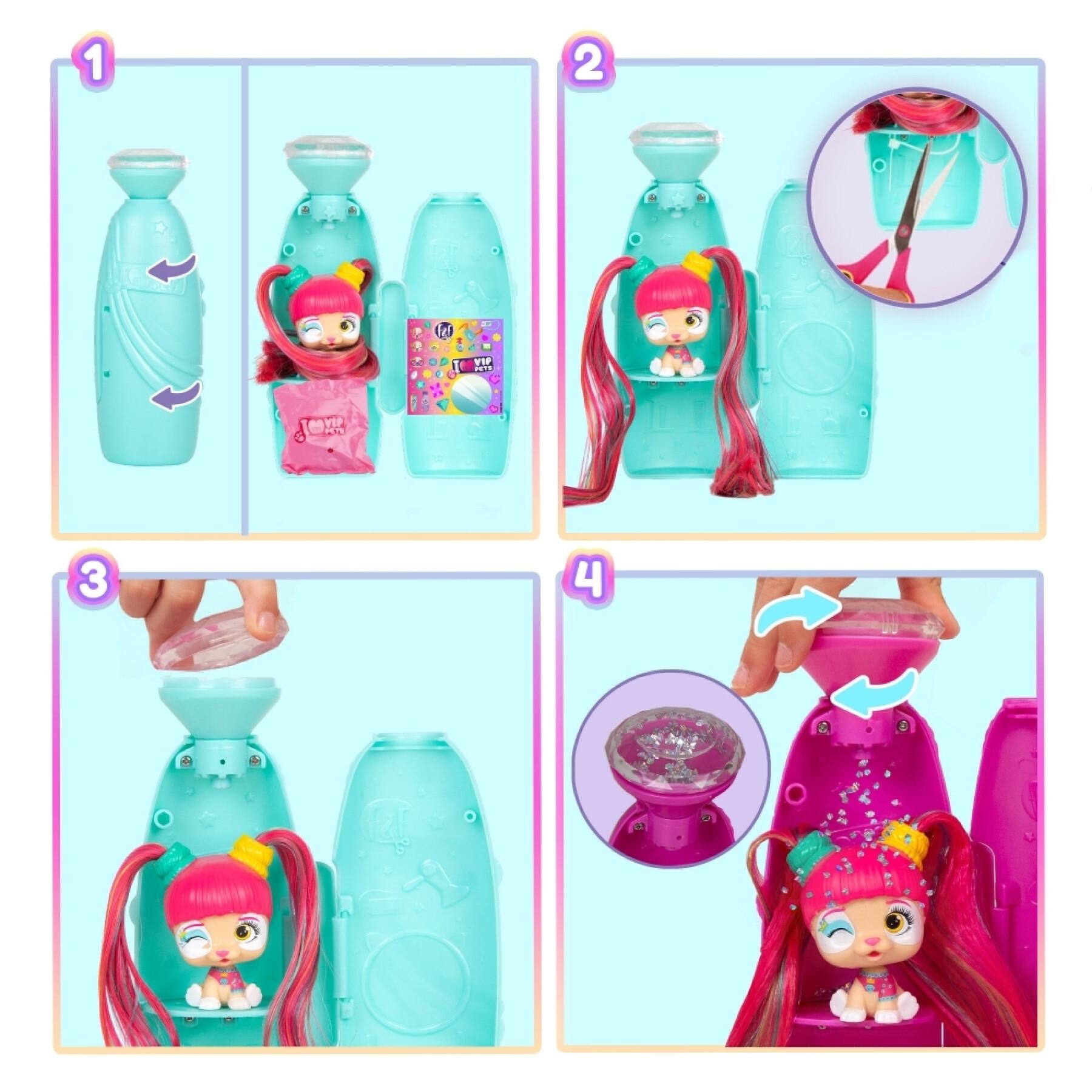Mini bambola con 6 accessori VIP Pets Mini Glam Gems