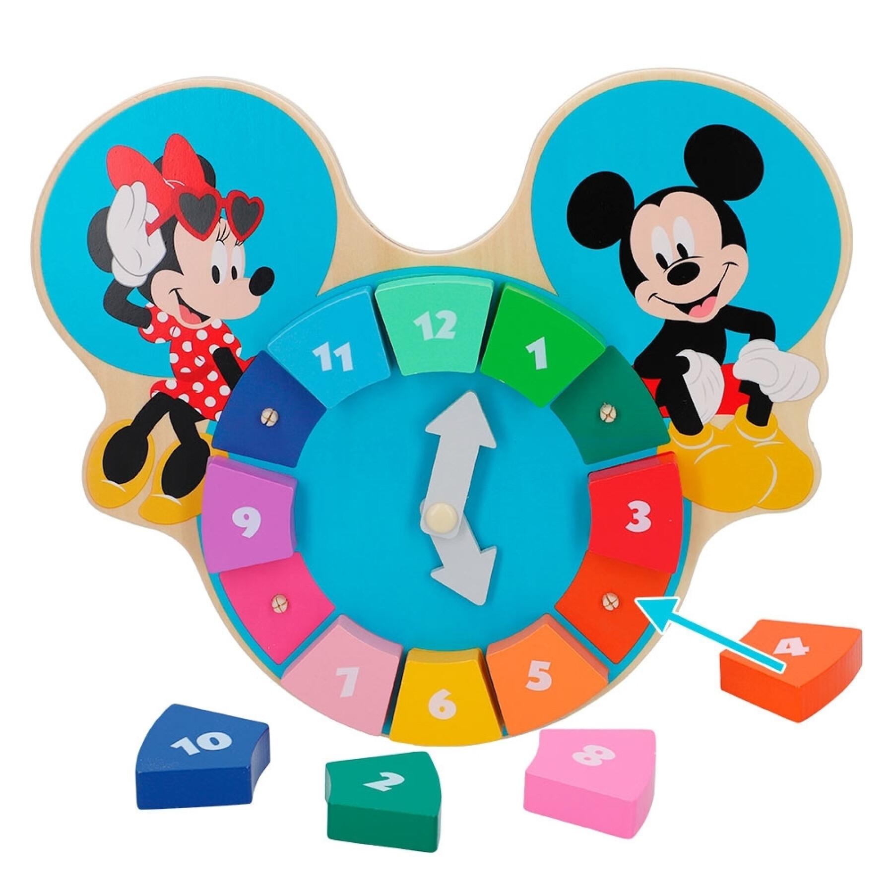 Puzzle di orologio in legno Woomax Mickey Mouse Eco
