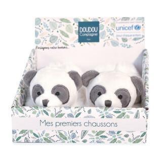 Pantofole con sonaglio Doudou & compagnie Unicef - Panda Roux