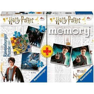 Puzzle triplo + pacchetto memoria Harry Potter
