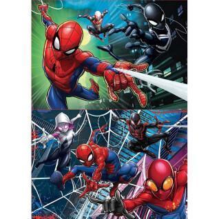 Puzzle da 2 pezzi x 100 pièces Spiderman Marvel