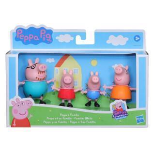 Set di 4 figure di Peppa e famiglia Peppa Pig