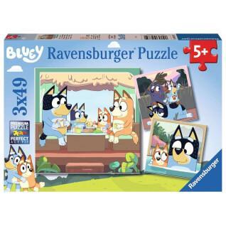 3x49 pezzi del puzzle Le avventure di Bluey Ravensburger