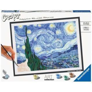 Notte stellata da colorare Ravensburger CreArt Van Gogh 30x40cm