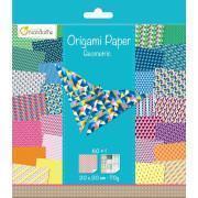 60 fogli di origami Avenue Mandarine Geometric 20 x 20 cm, 70g